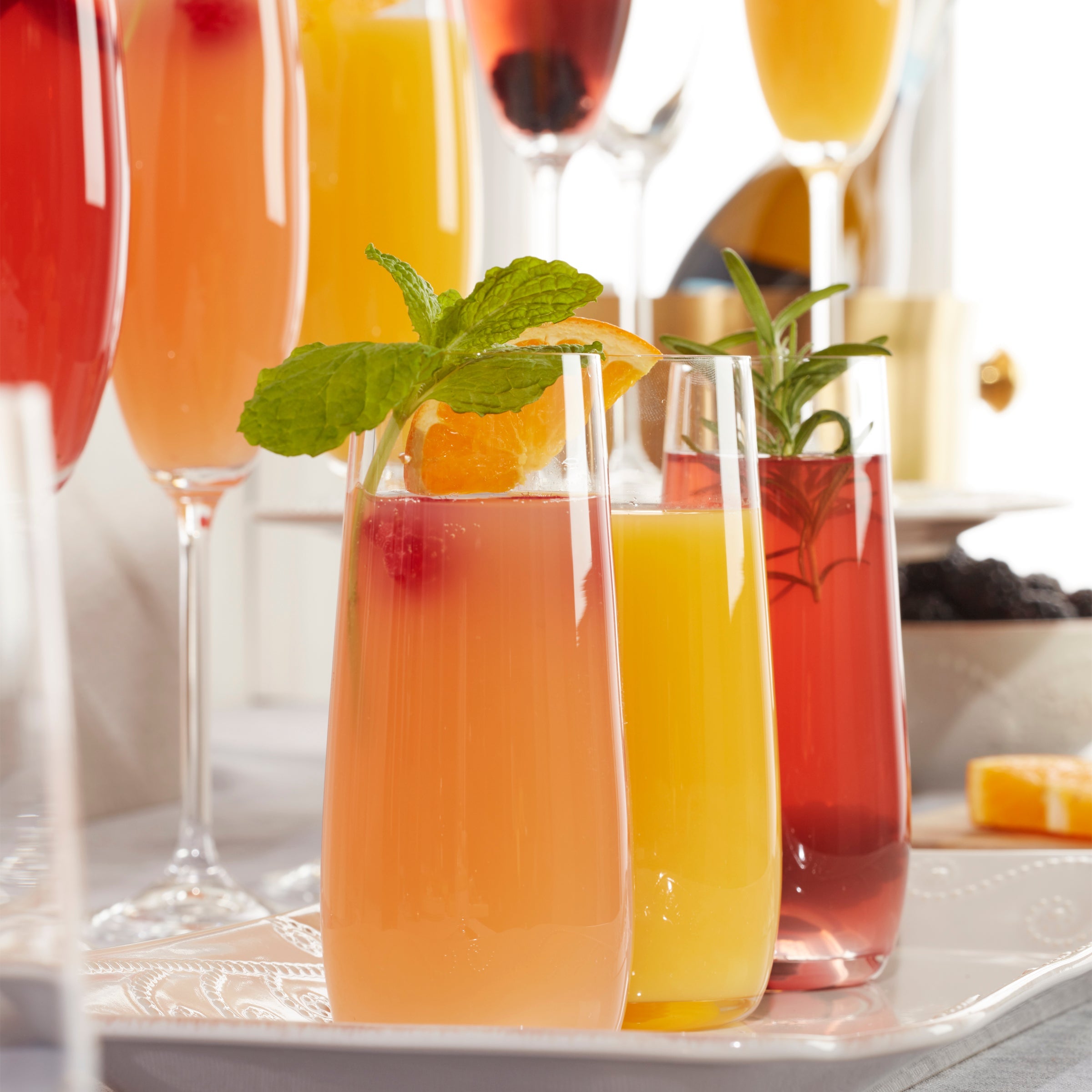 Tuscany Classics Stemless Flute Glasses Set Of 6 - Image 3