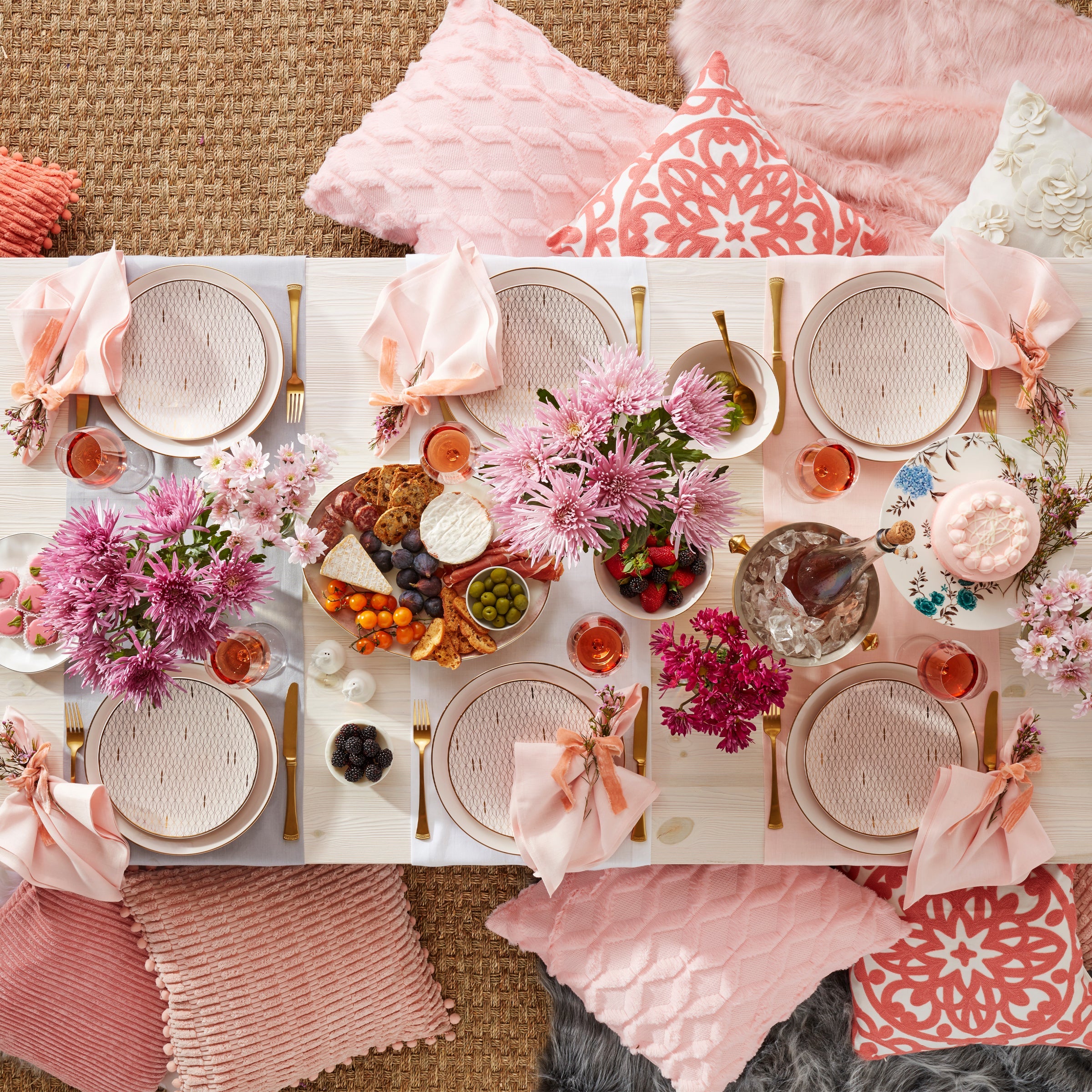 Alternative view of Trianna Blush 12 Piece Dinnerware Set