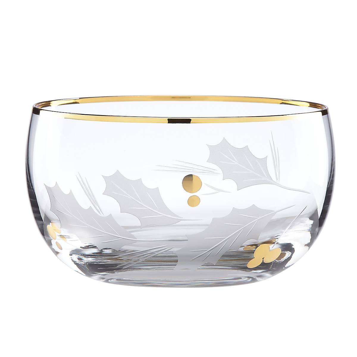 Alternative view of Holiday Gold Glass Nut Bowl