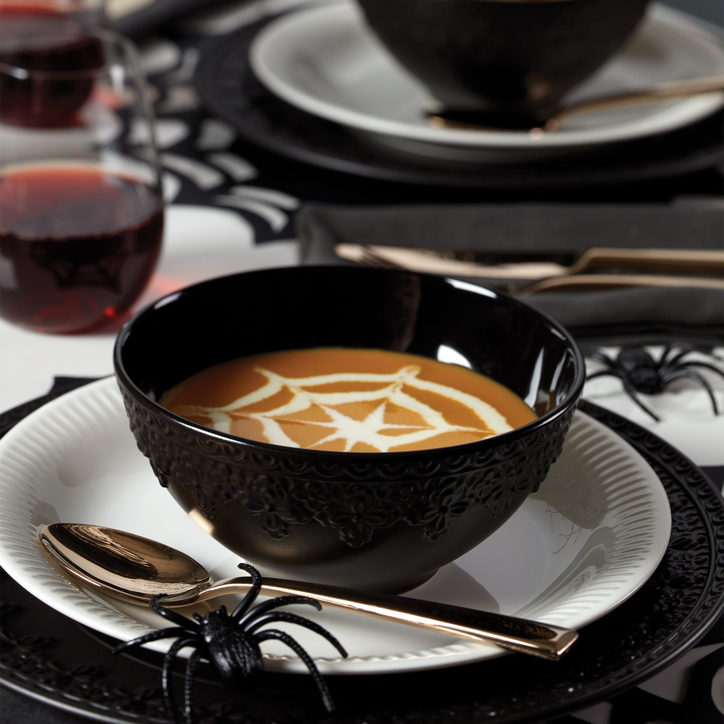 Alternative view of Chelse Muse Fleur Black All Purpose Bowls   Set of 4