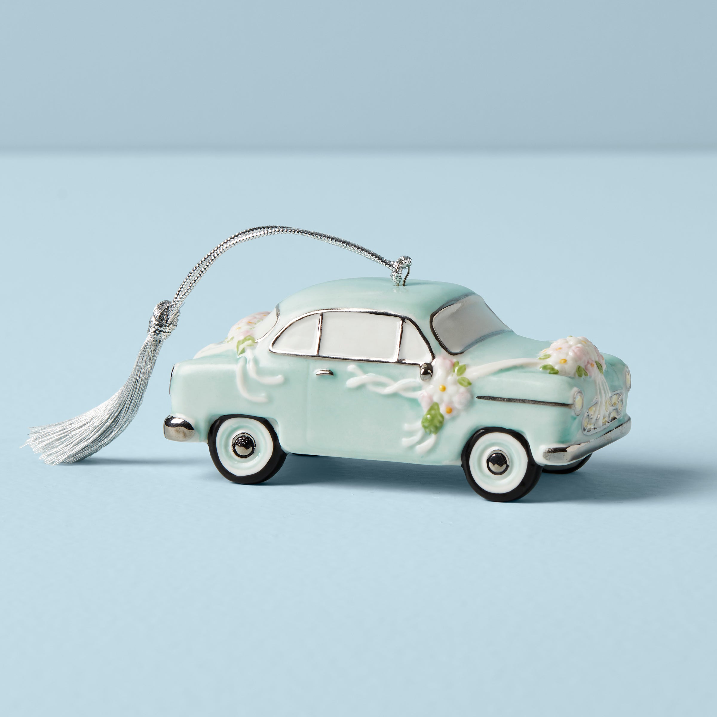 Alternative view of Personalized Just Married Car Ornament