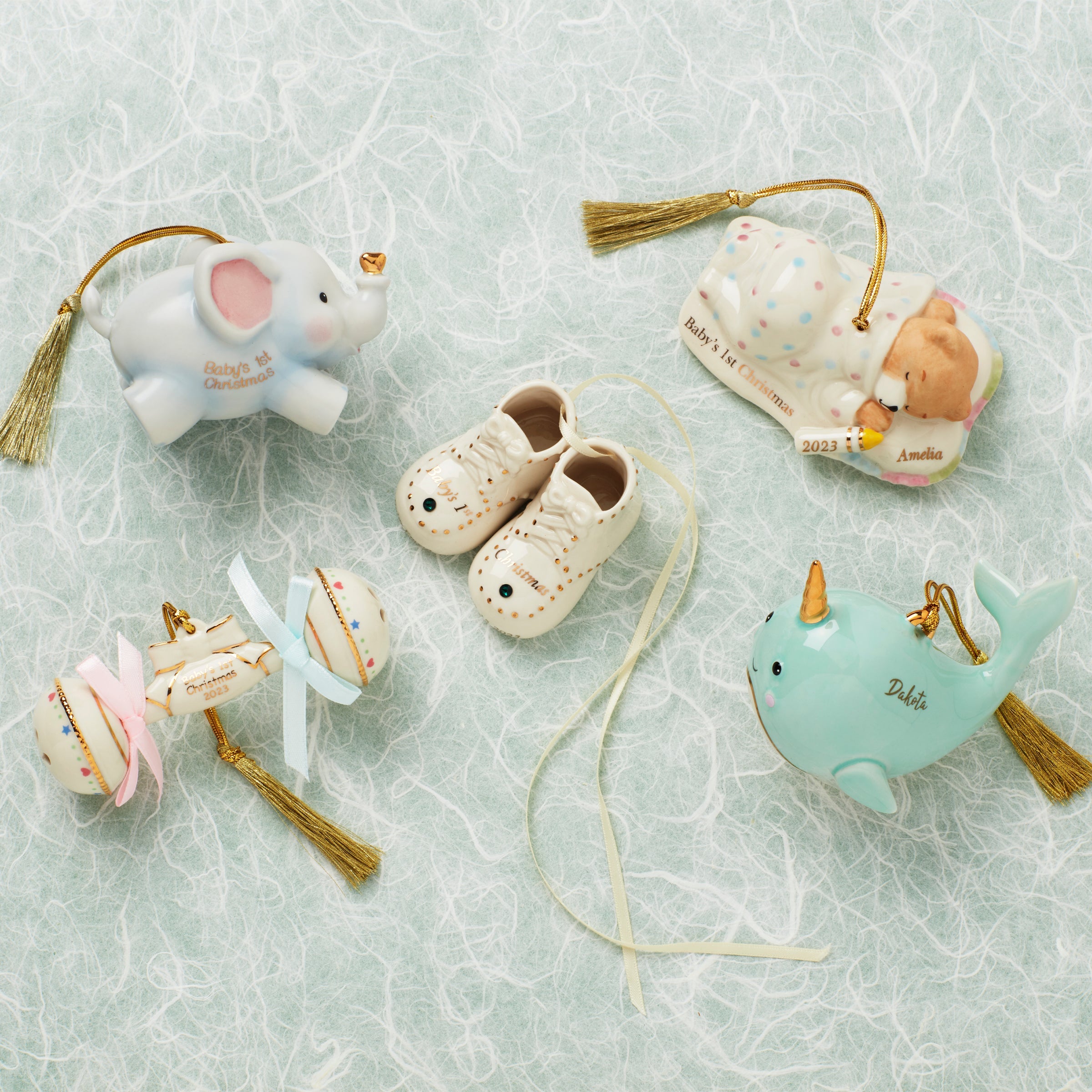 Personalized Baby's Teddy Bear Ornament - Image 3