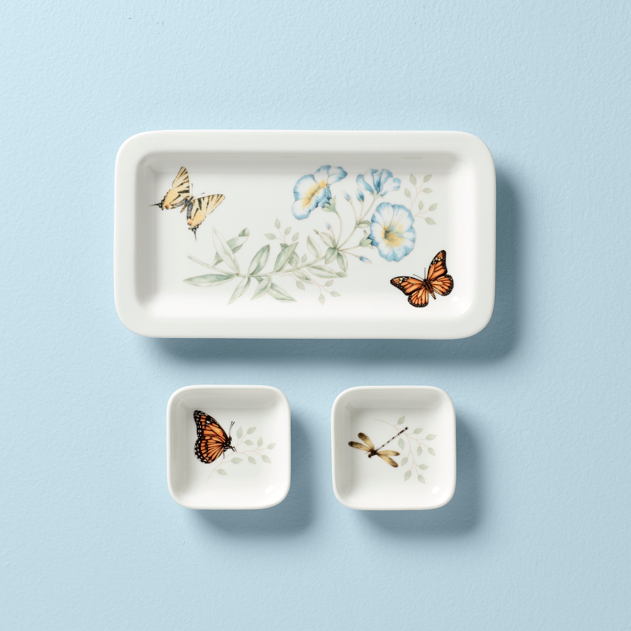Alternative view of Butterfly Meadow Sushi Plate & Bowls