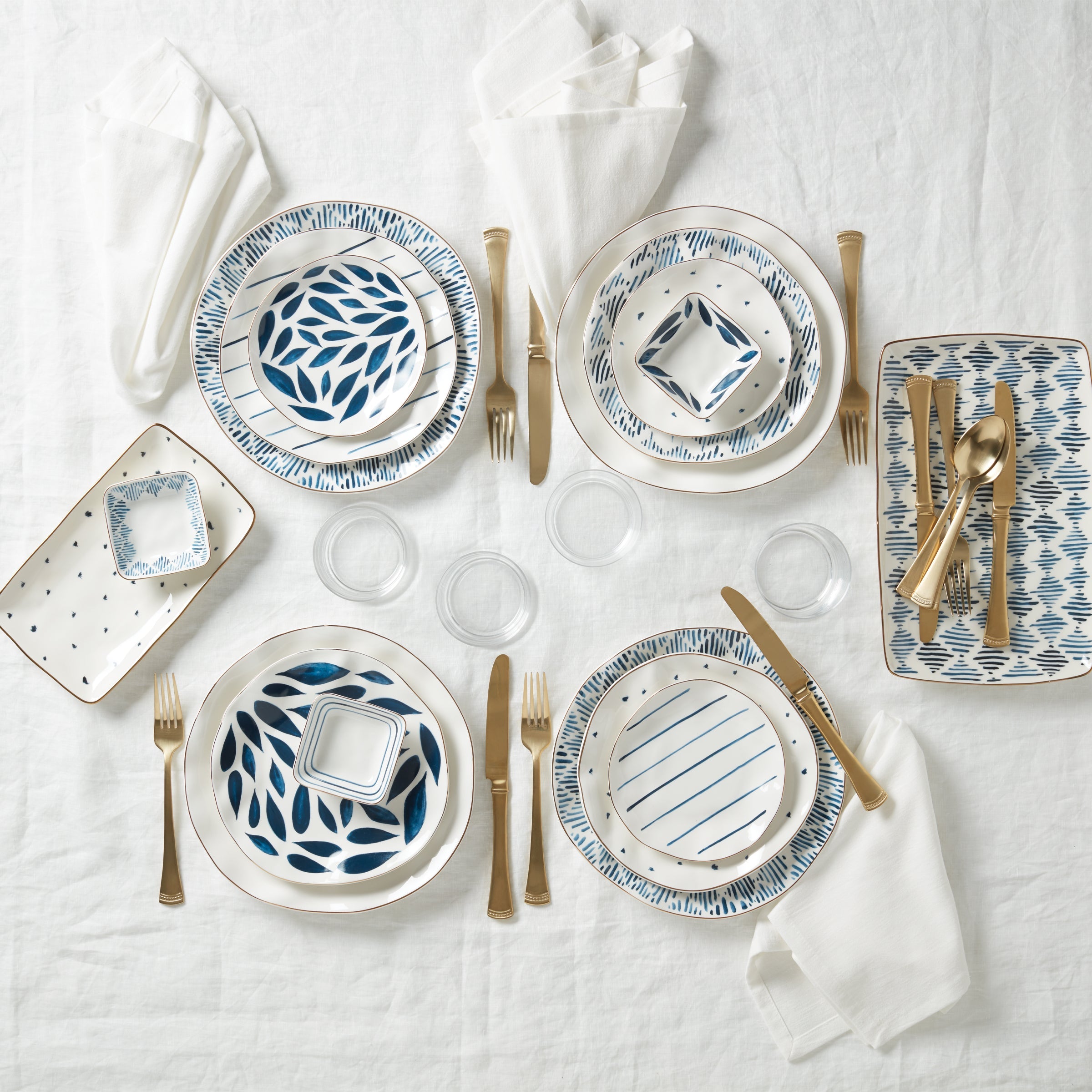 Portola Gold Satin 20 Piece Flatware Set - Image 17