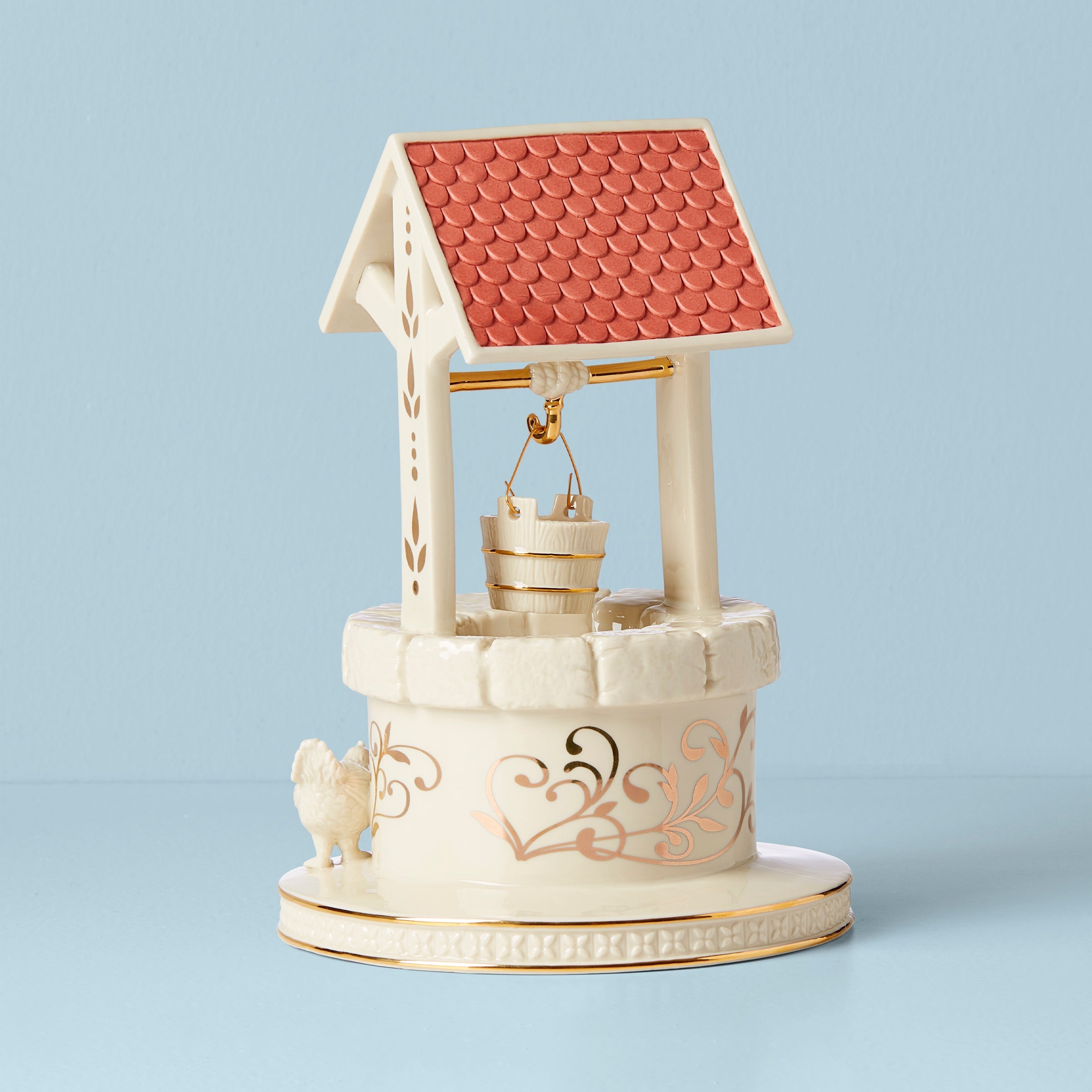Alternative view of First Blessing Nativity Town Water Well Figurine