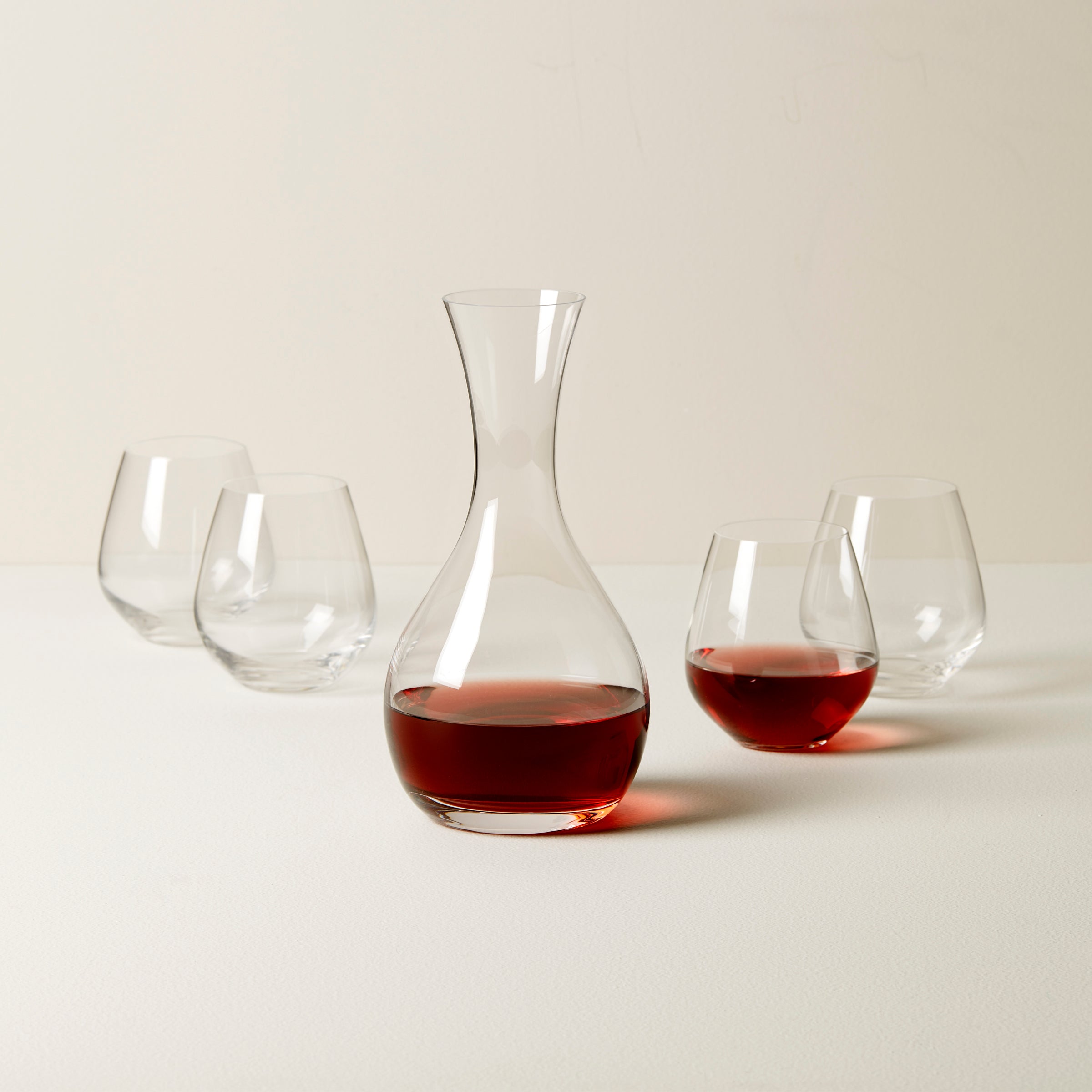 Alternative view of Tuscany Classics Decanter & Stemless Wine Glass Set