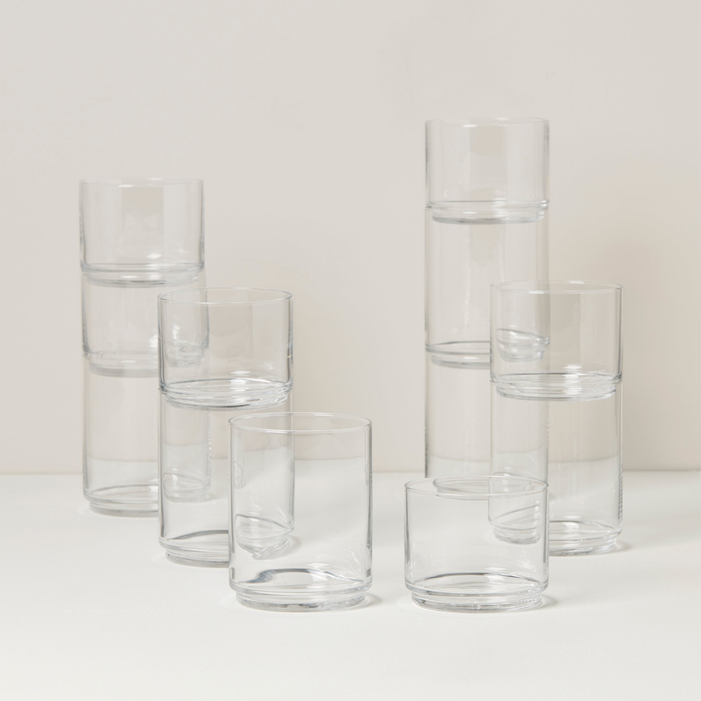 Tuscany Classics Stackable Clear Glasses Set Of 12