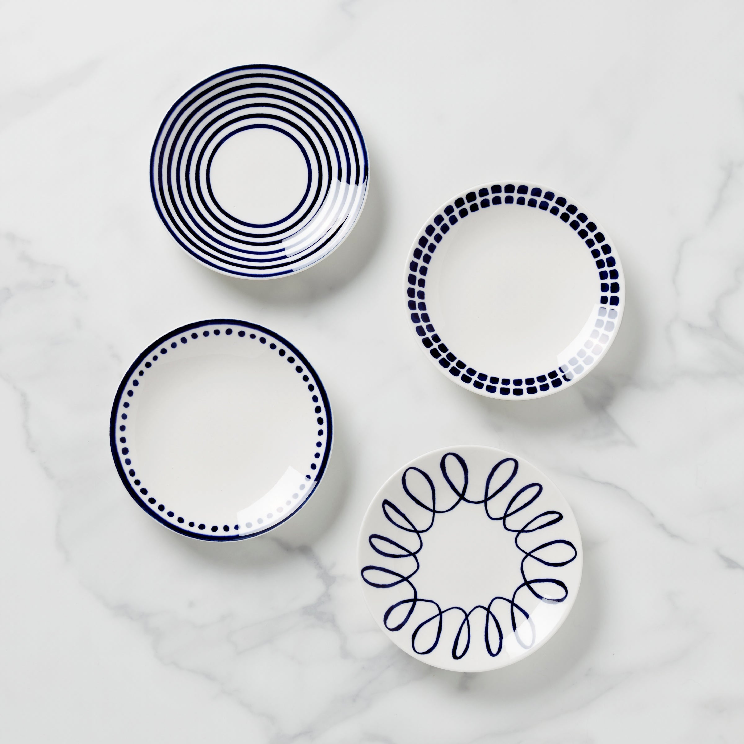 Charlotte Street Tidbit Plates   Set of 4
