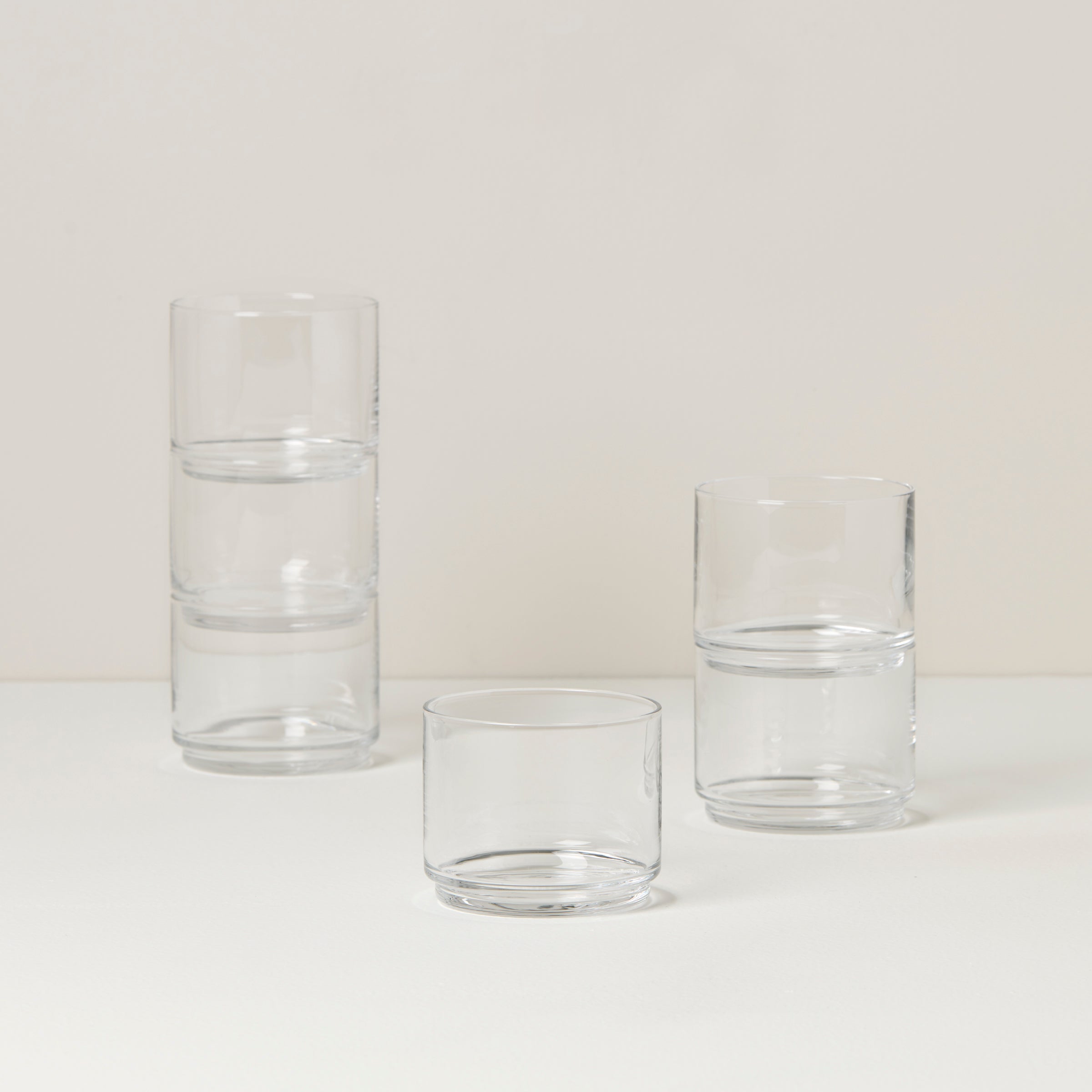 Tuscany Classics Stackable Clear Short Glasses Set Of 6