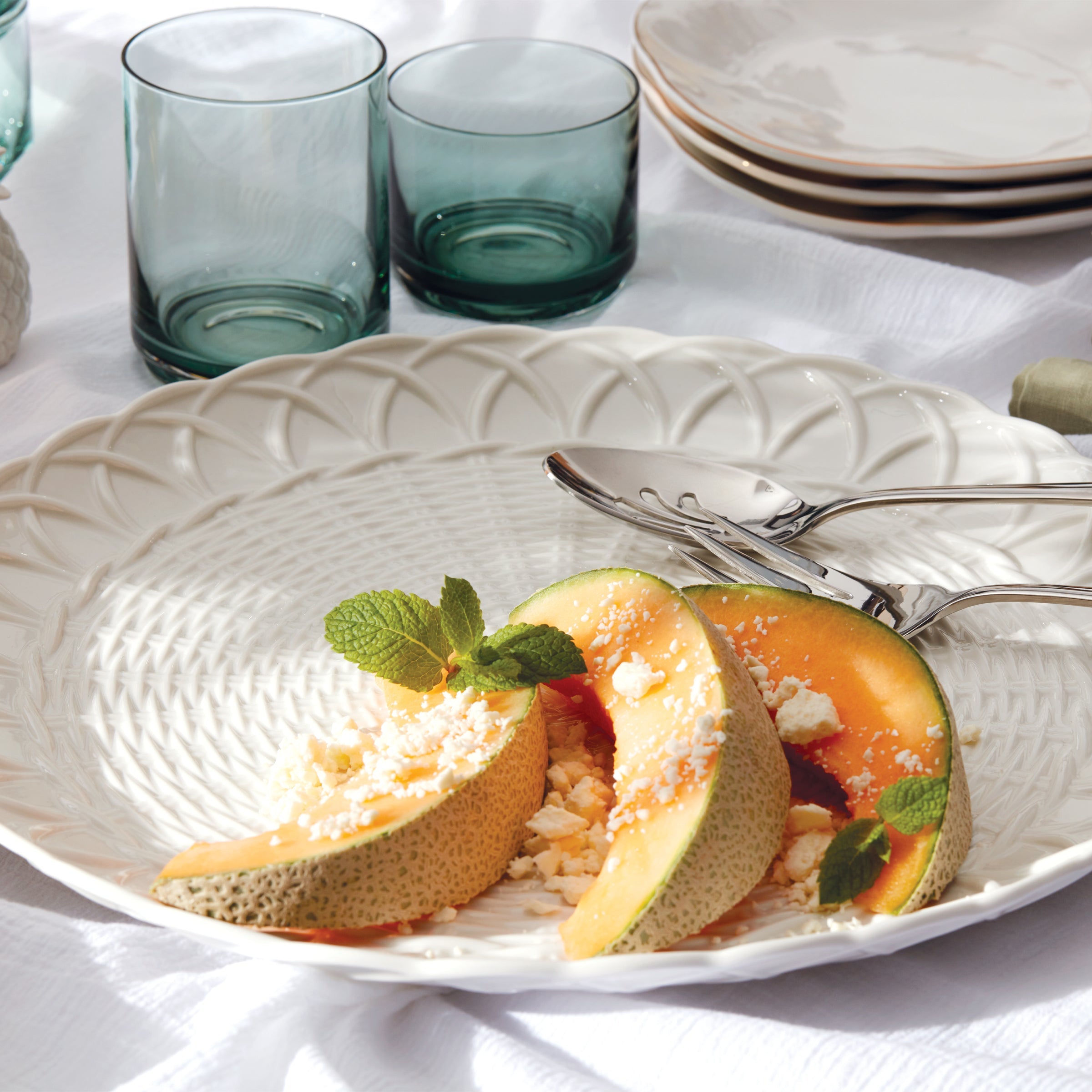 Tuscany Classics Stackable Green Tall Glasses Set Of 4 - Image 8