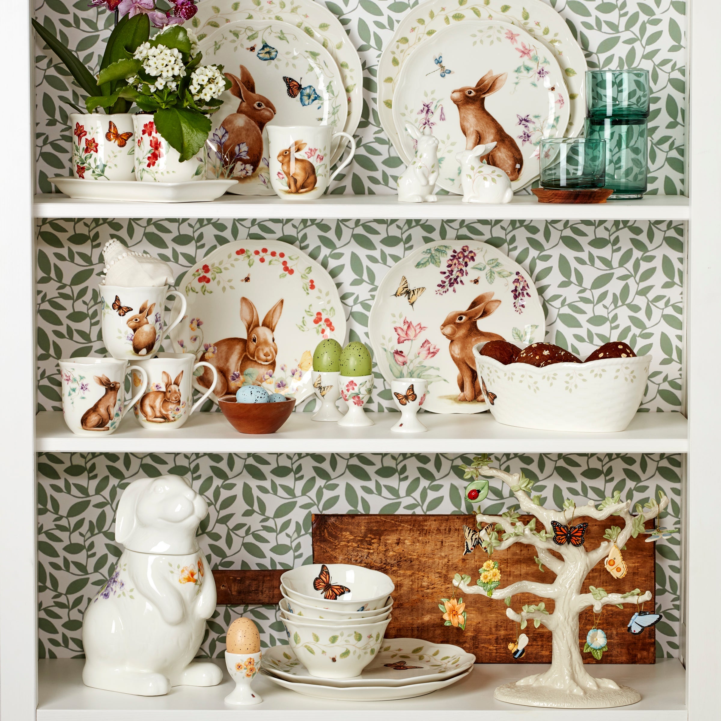 Butterfly Meadow Bunny Mugs Set of 4 - Image 3