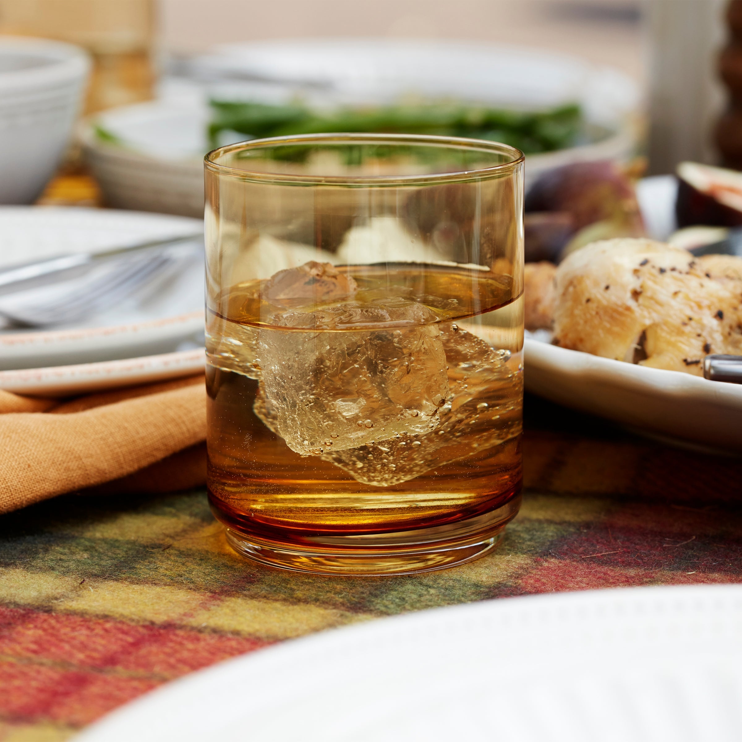 Tuscany Classics Stackable Amber Tall Glasses Set Of 4 - Image 5