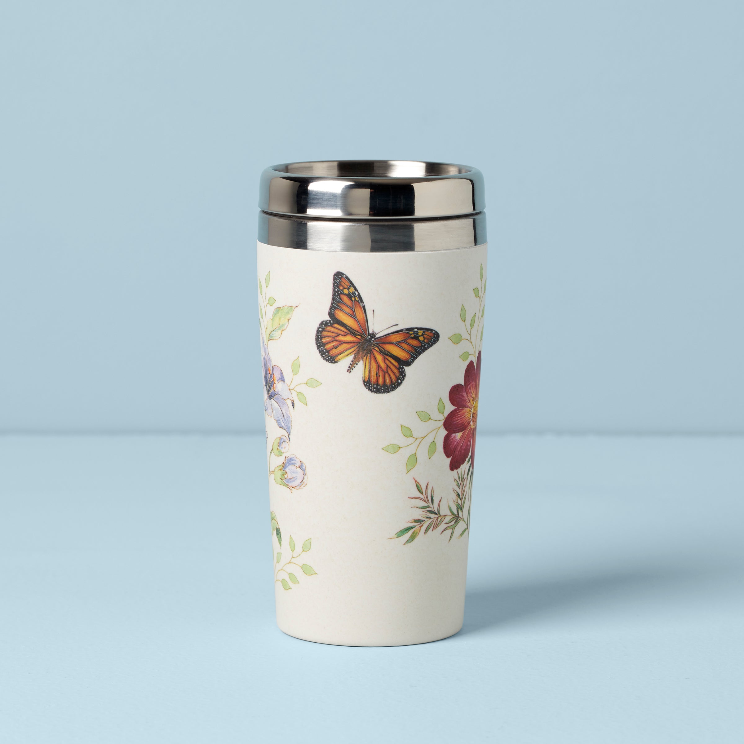 Alternative view of Butterfly Meadow Bamboo Travel Mug