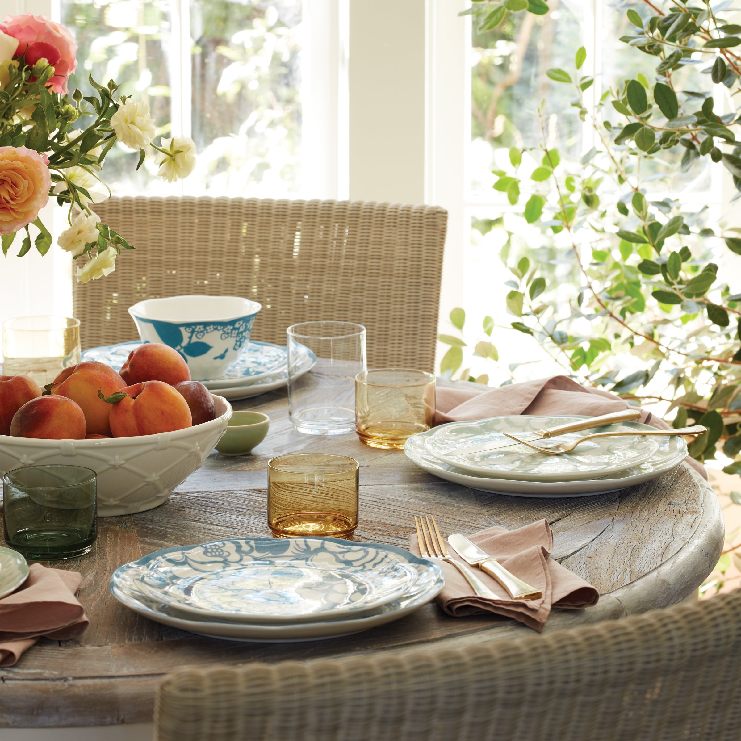 Butterfly Meadow Cottage Sage 12 Piece Dinnerware Set - Image 9