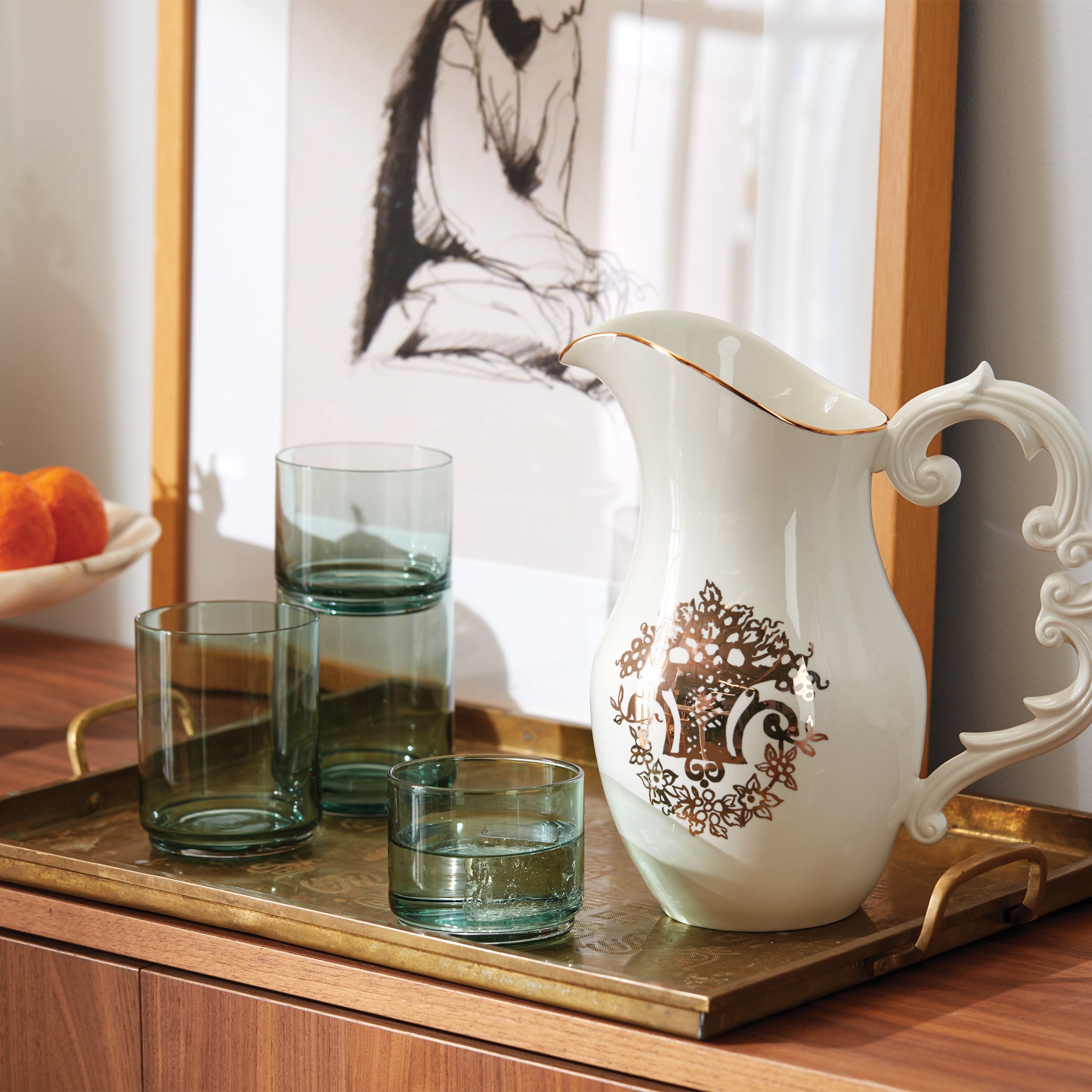 Tuscany Classics Stackable Green Tall Glasses Set Of 4 - Image 10