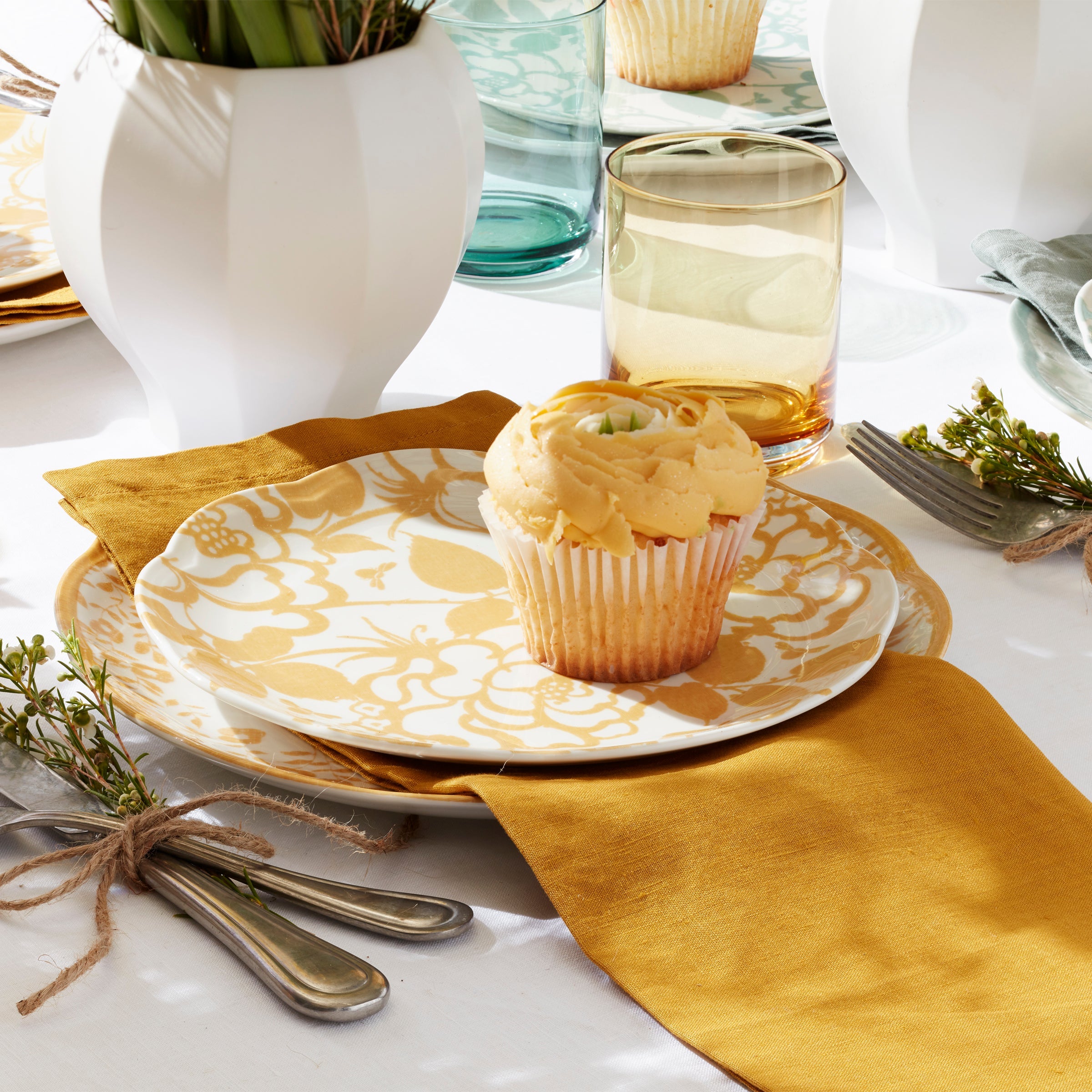 Tuscany Classics Stackable Amber Tall Glasses Set Of 4 - Image 11