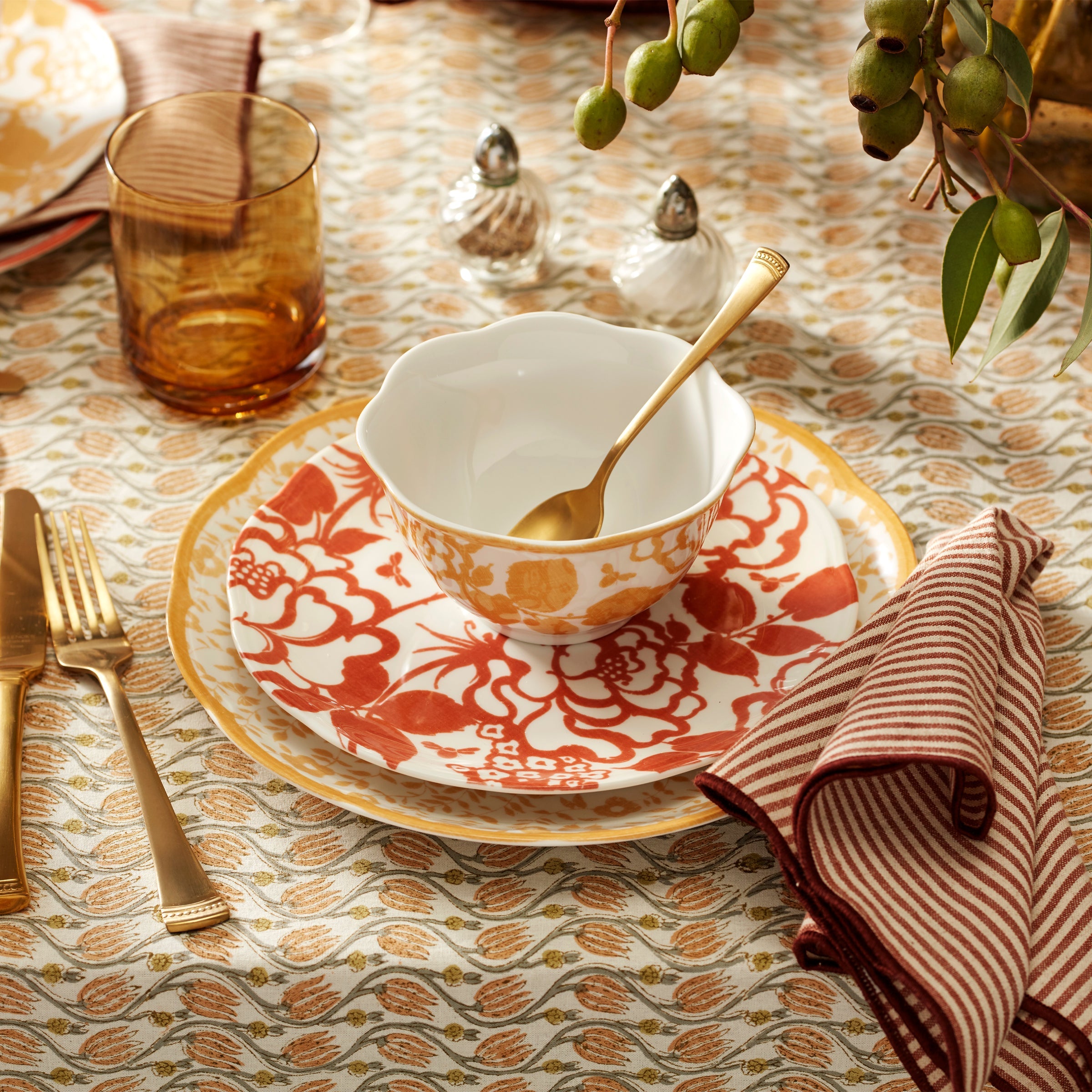 Alternative view of Butterfly Meadow Cottage Saffron Rice Bowls   Set of 4