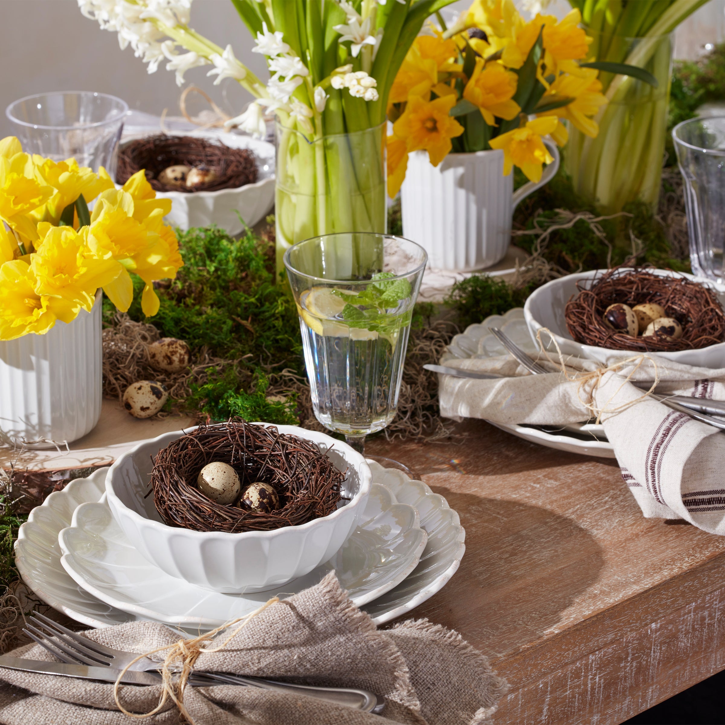 French Perle Scallop Dinner Plates Set of 4 - Image 10