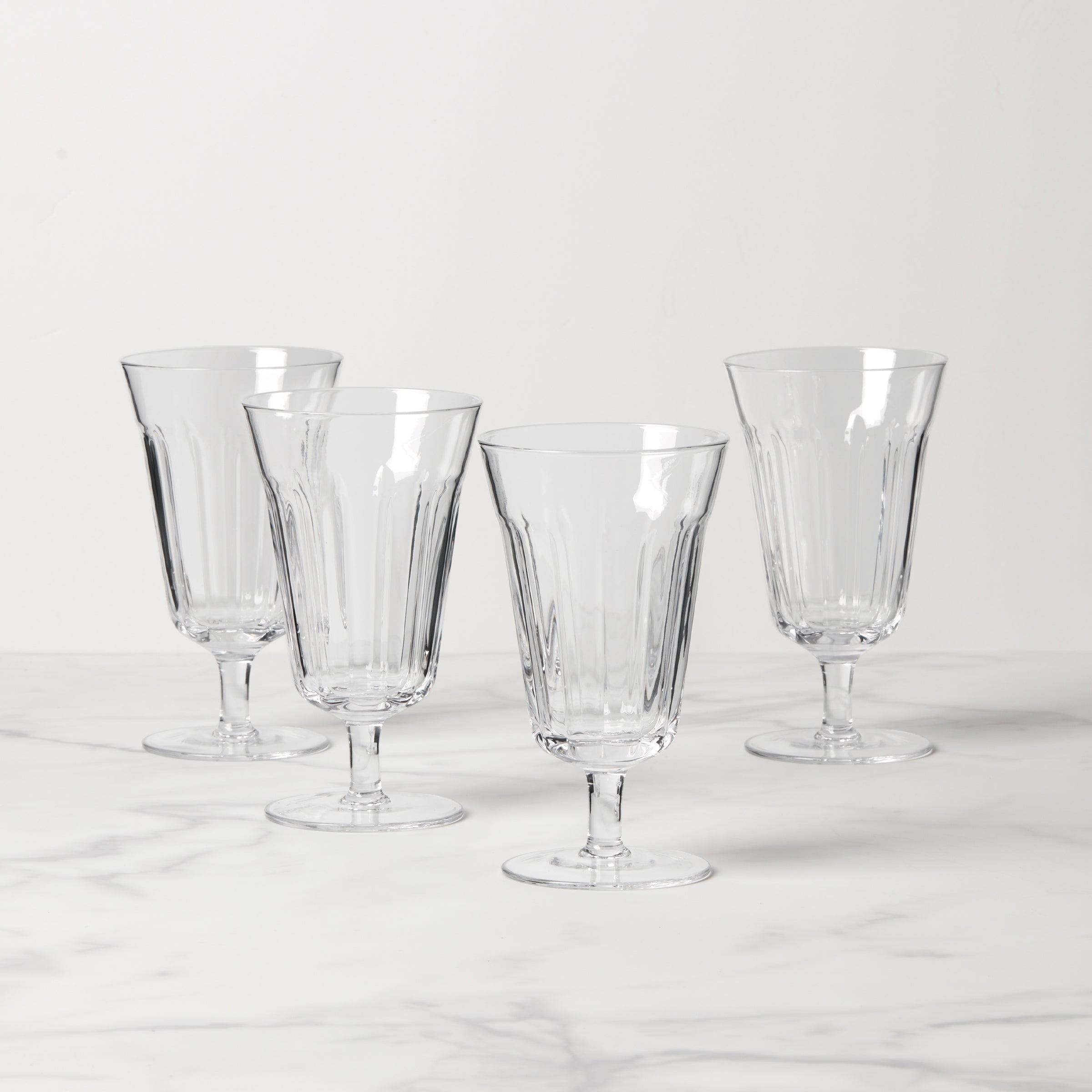 French Perle Tall Stem Glasses Set Of 4
