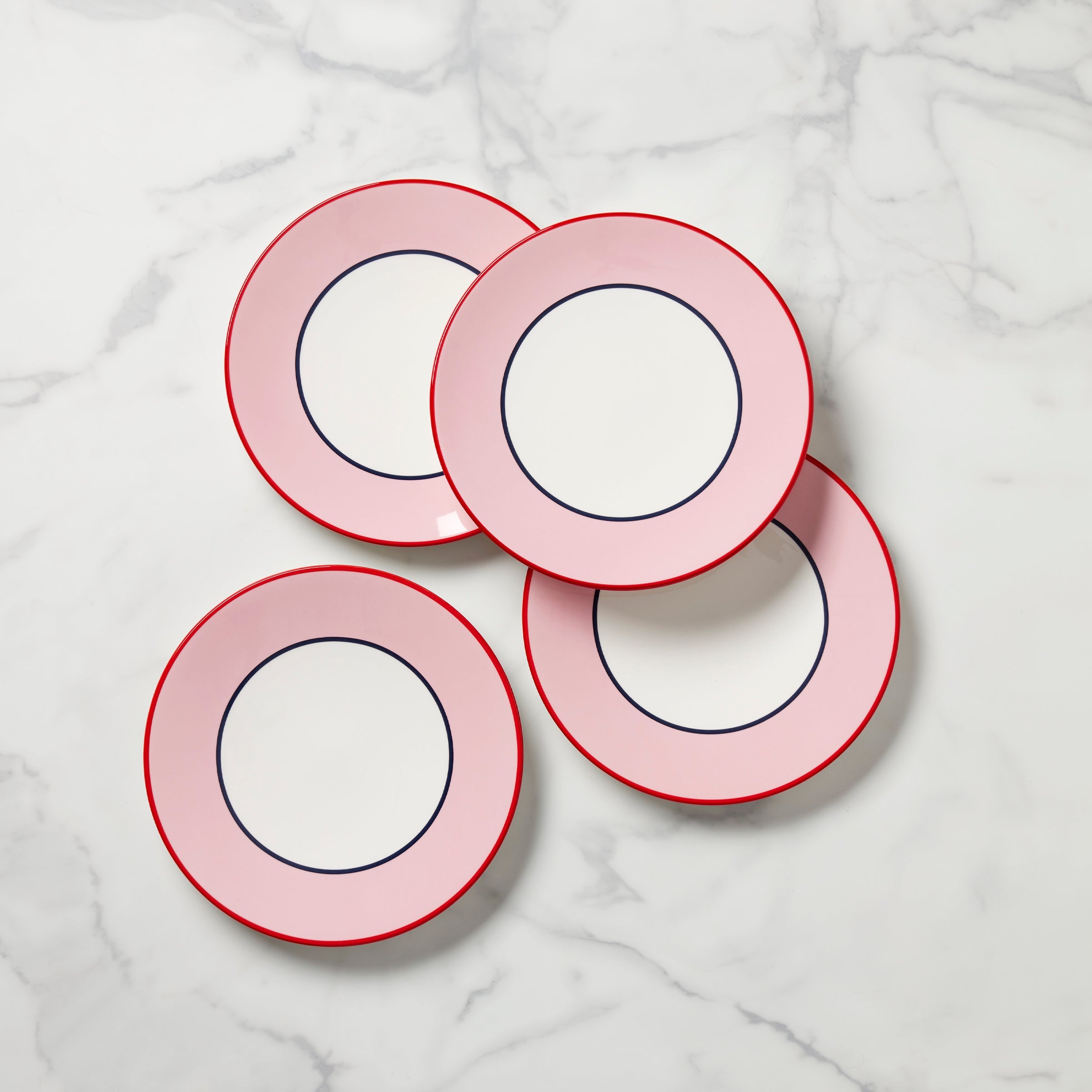 Make It Pop Accent Plates   Set of 4   Pink/Blue