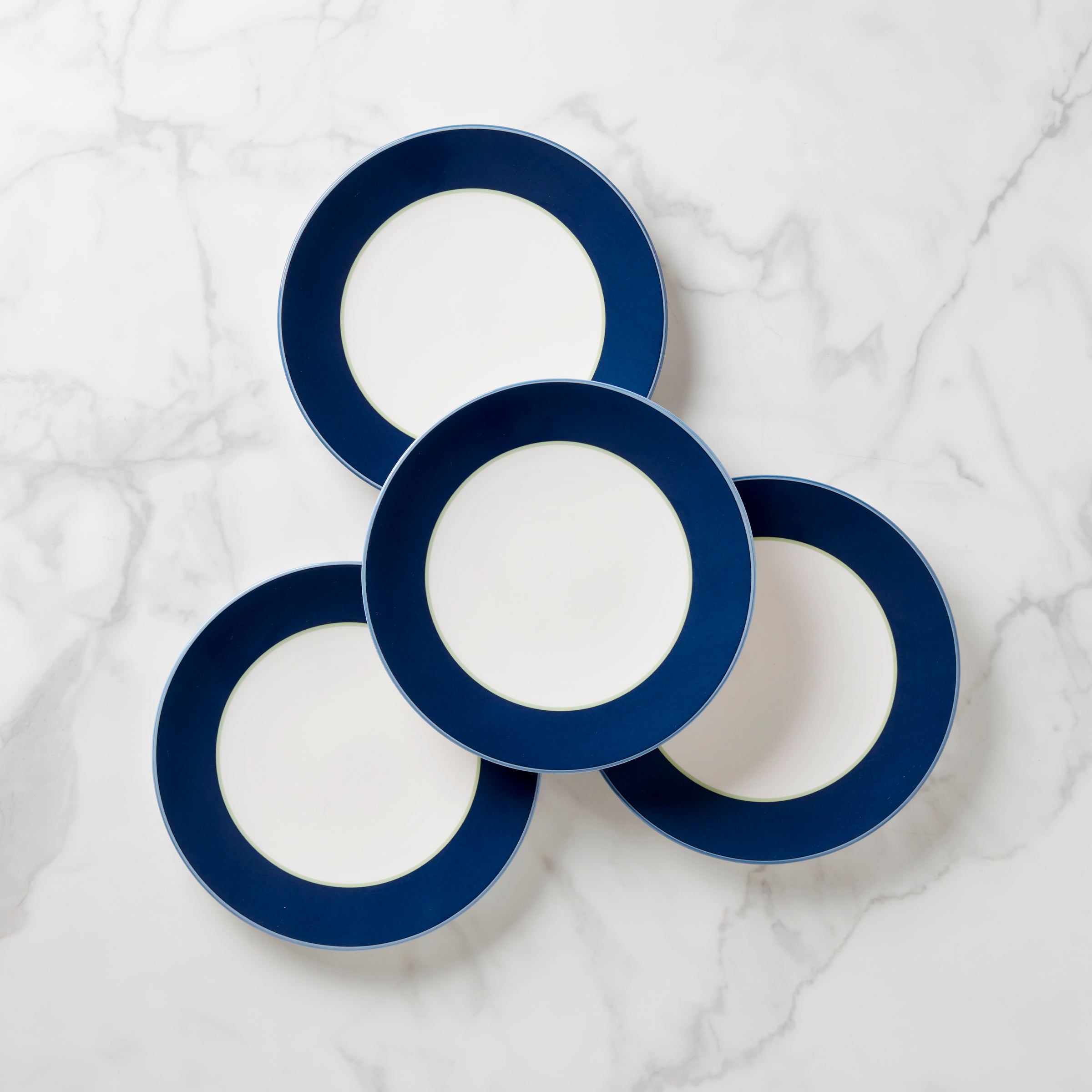 Make It Pop Dinner Plates Set of 4 Navy/Green