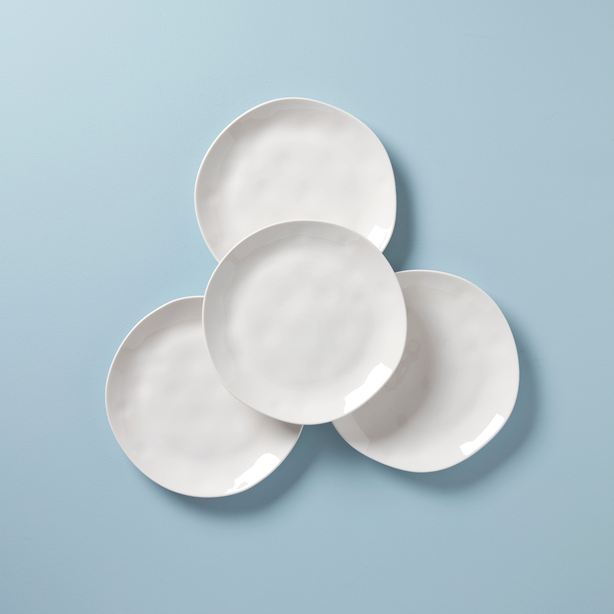 Bay Colors White Dinner Plates   Set of 4