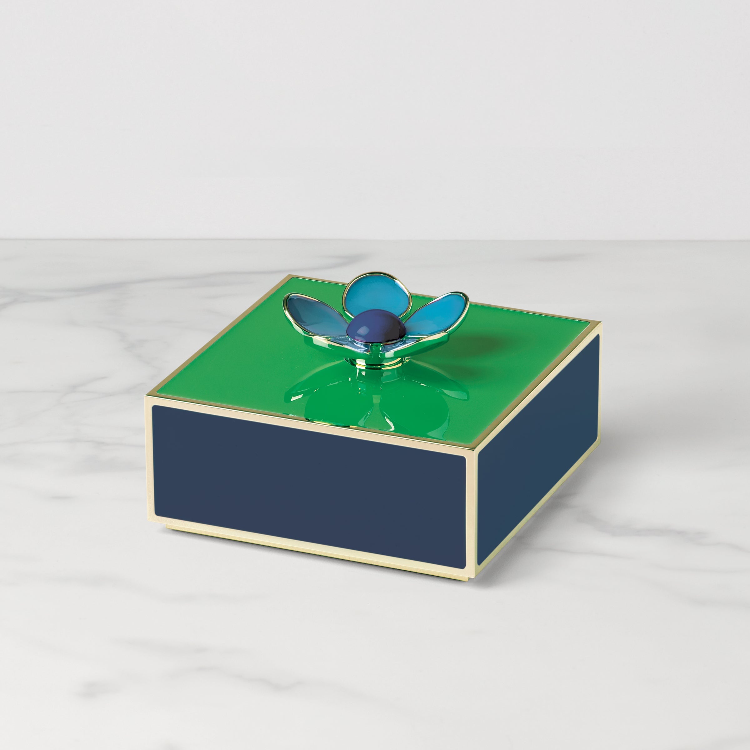 Make It Pop Floral Box   Green/Navy