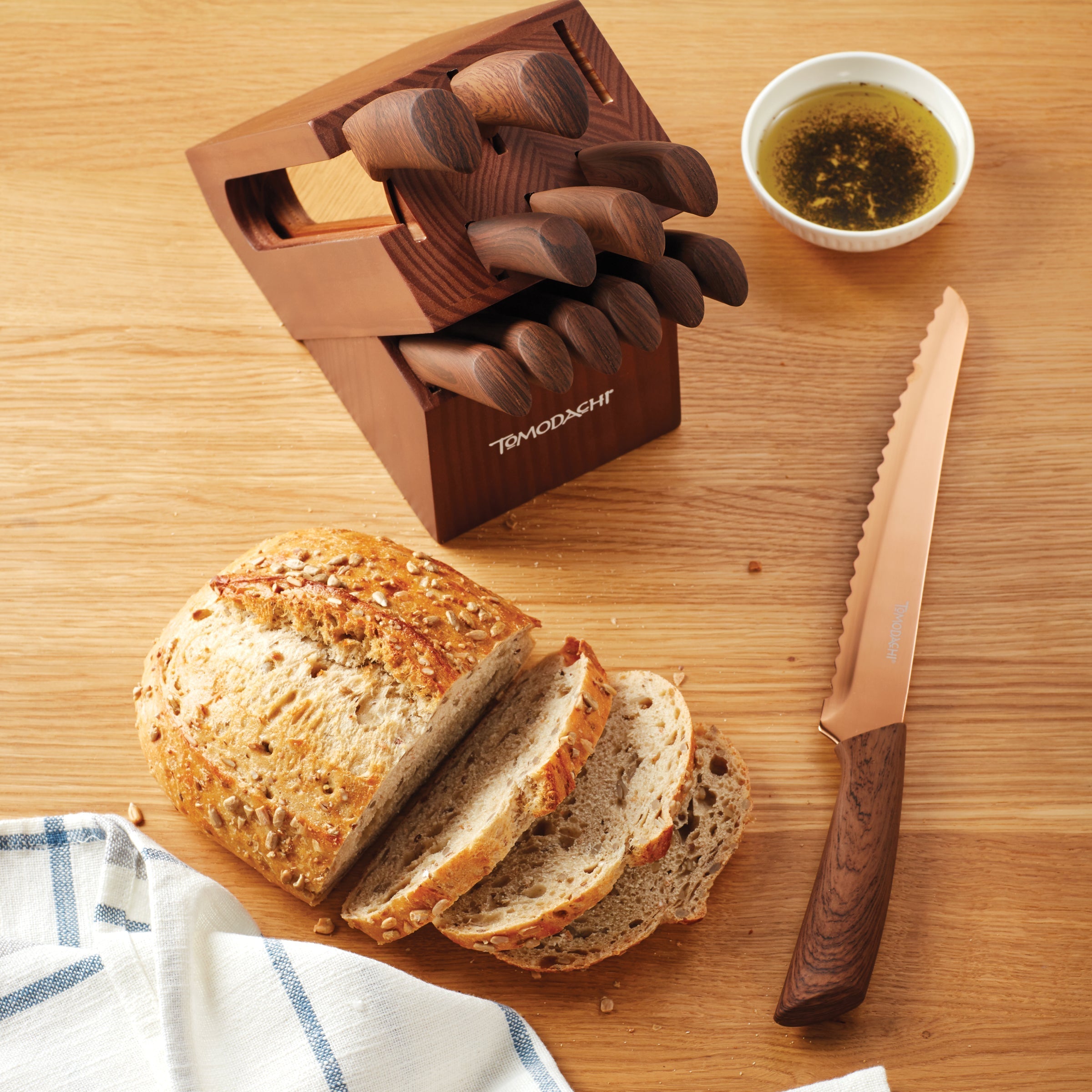 Alternative view of Raintree Copper 13 Piece Cutlery Block Set