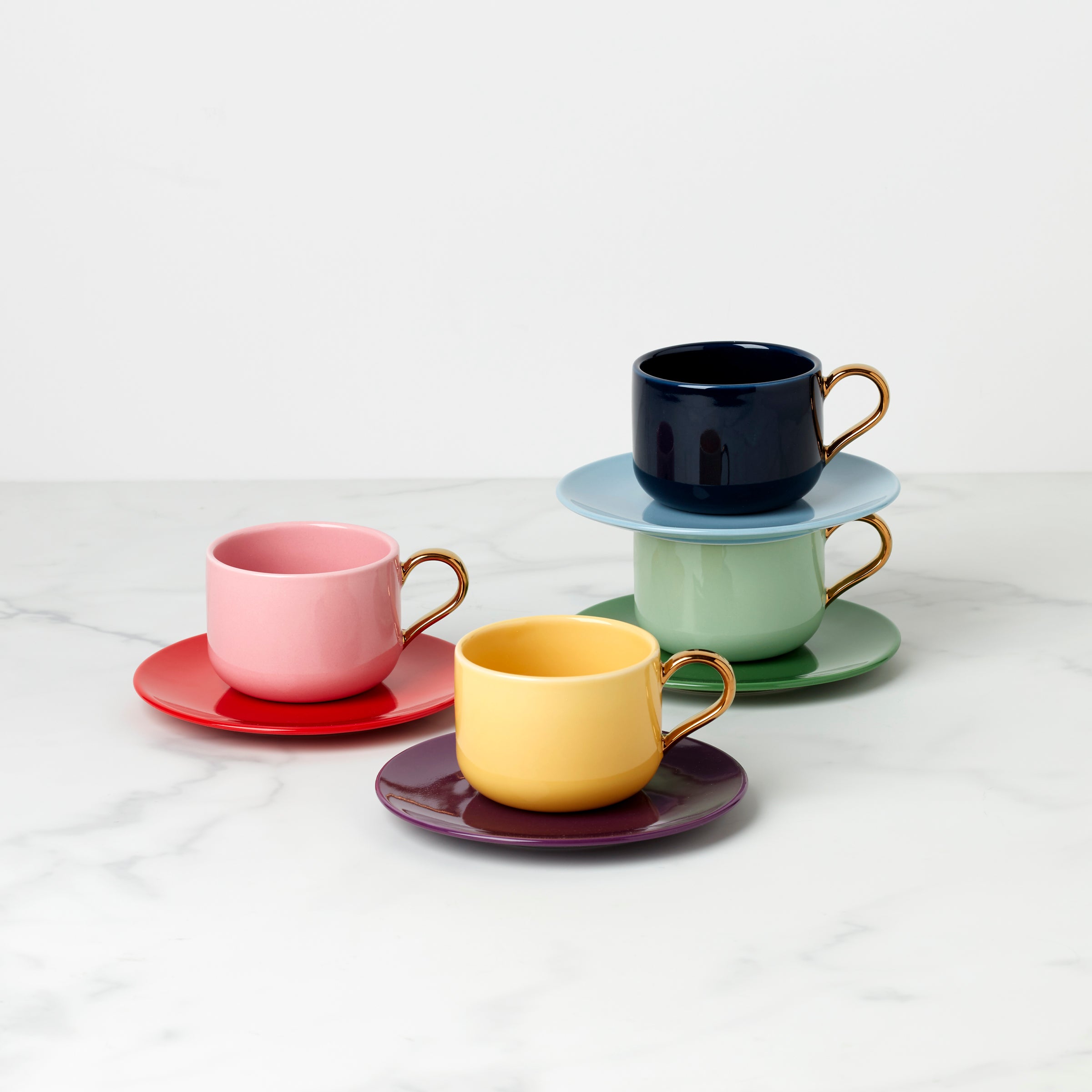 Make It Pop 8 Piece Cup & Saucer Set