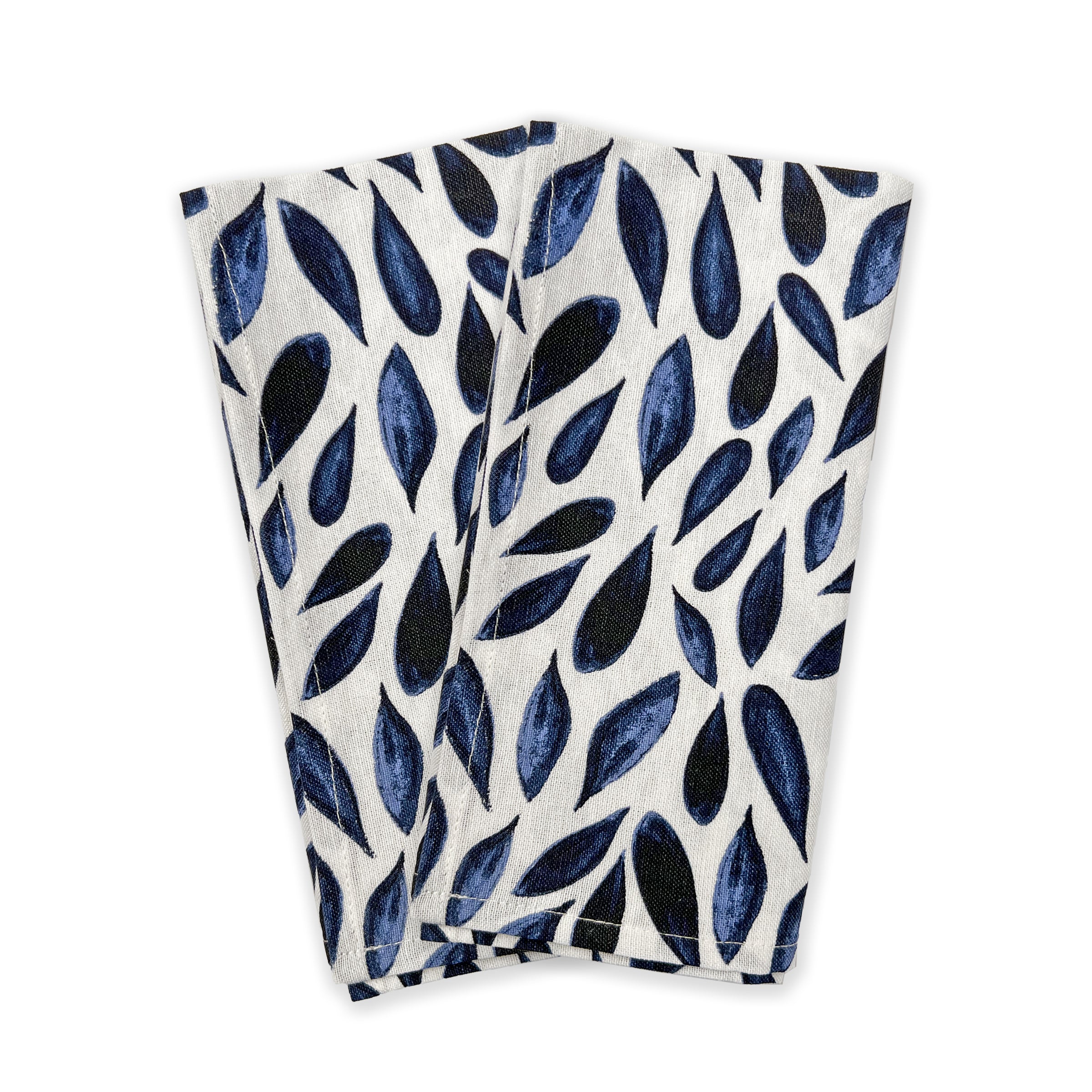 Blue Bay Leaf Dinner Napkin   Set Of 2