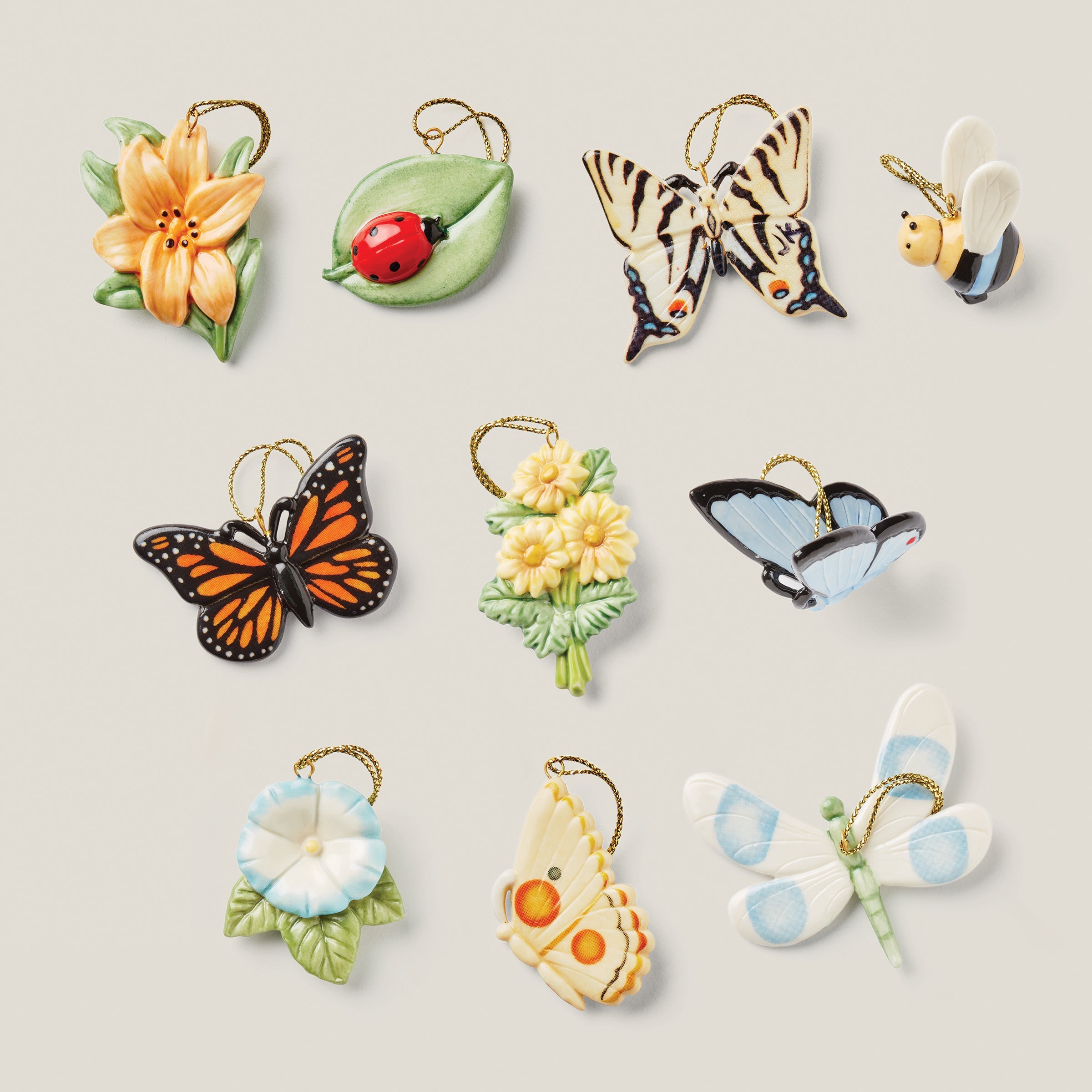 Butterfly Meadow 10 Piece Mini Ornament Set