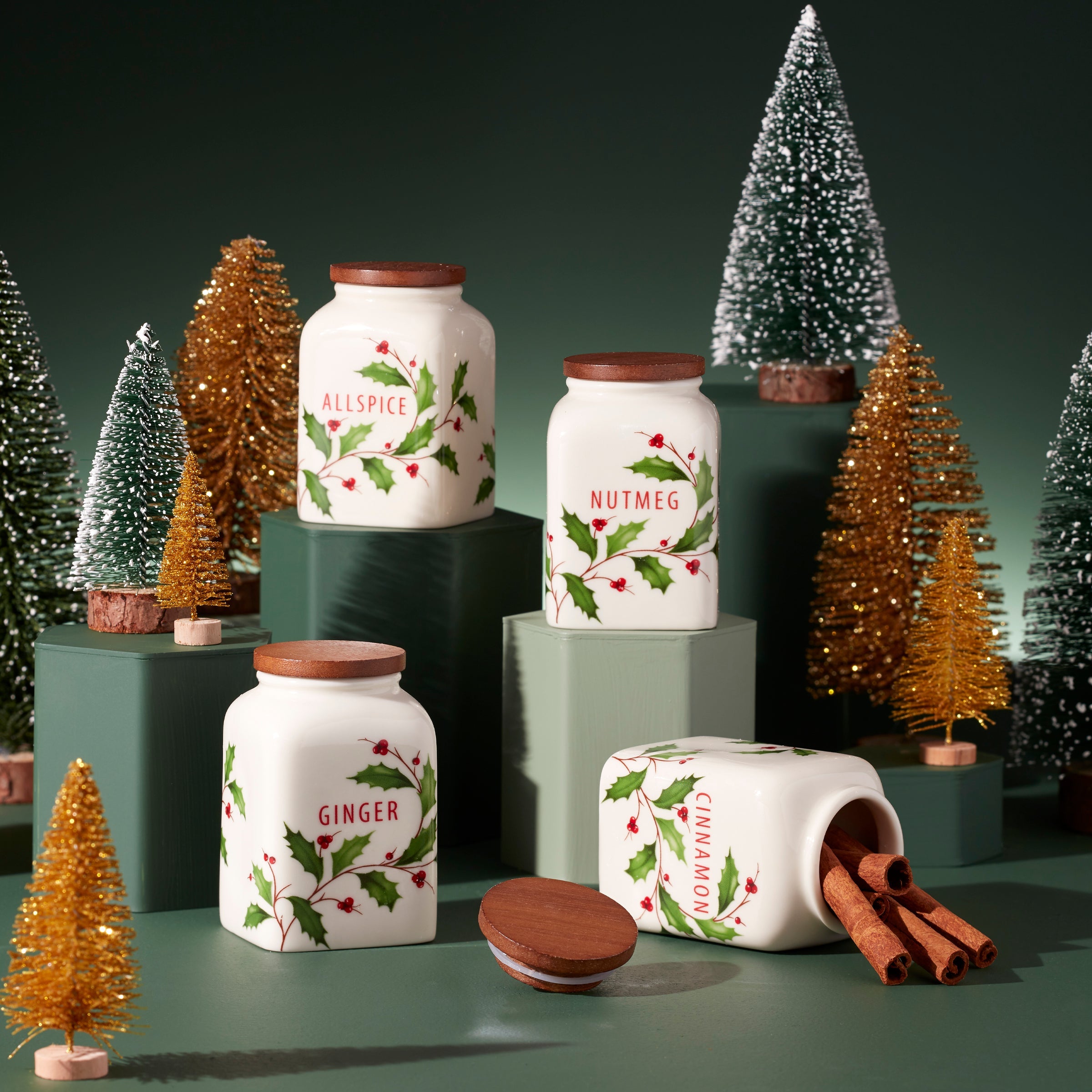 Alternative view of Holiday Baking Spice Jars   Set Of 4