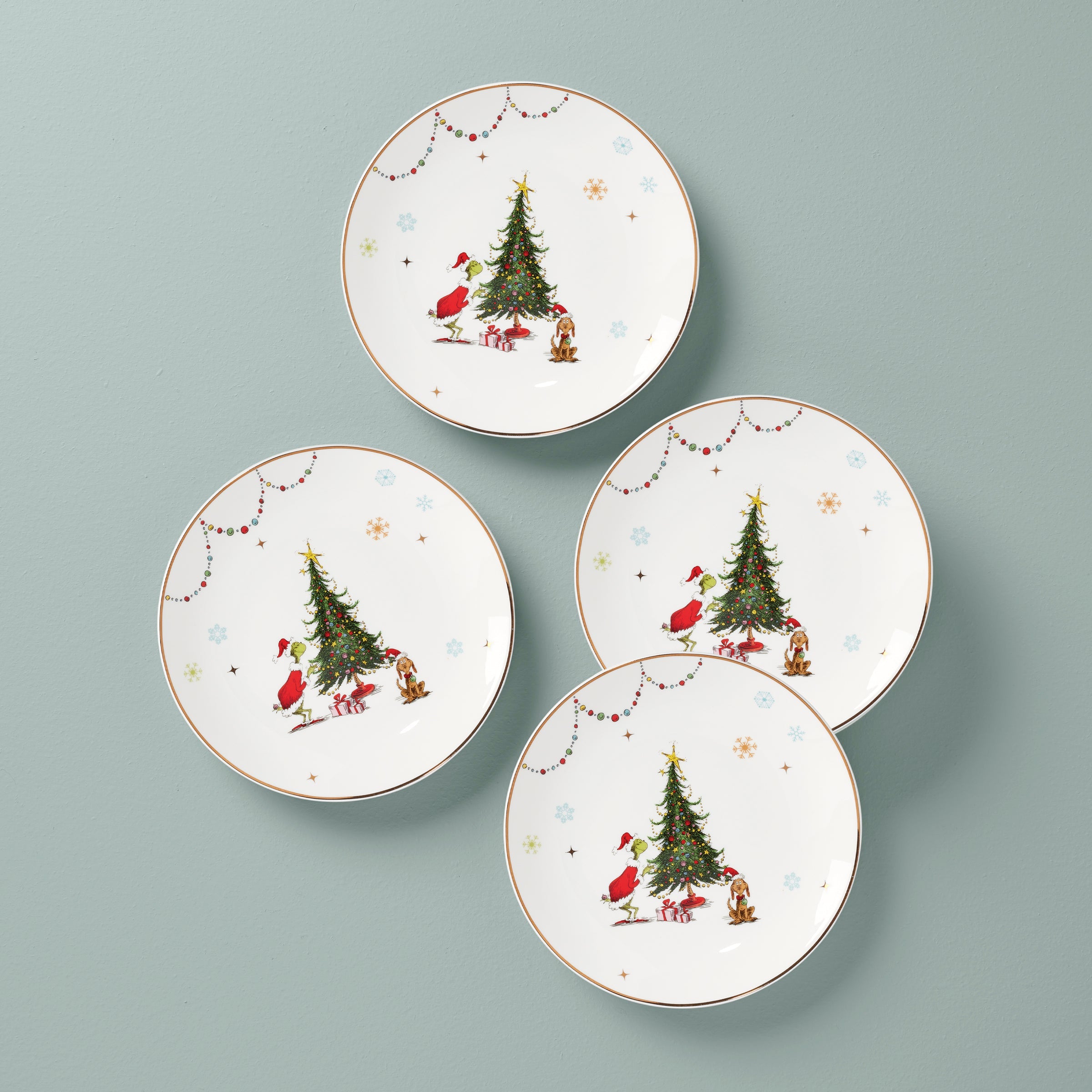 Merry Grinchmas Dinner Plates Set of 4