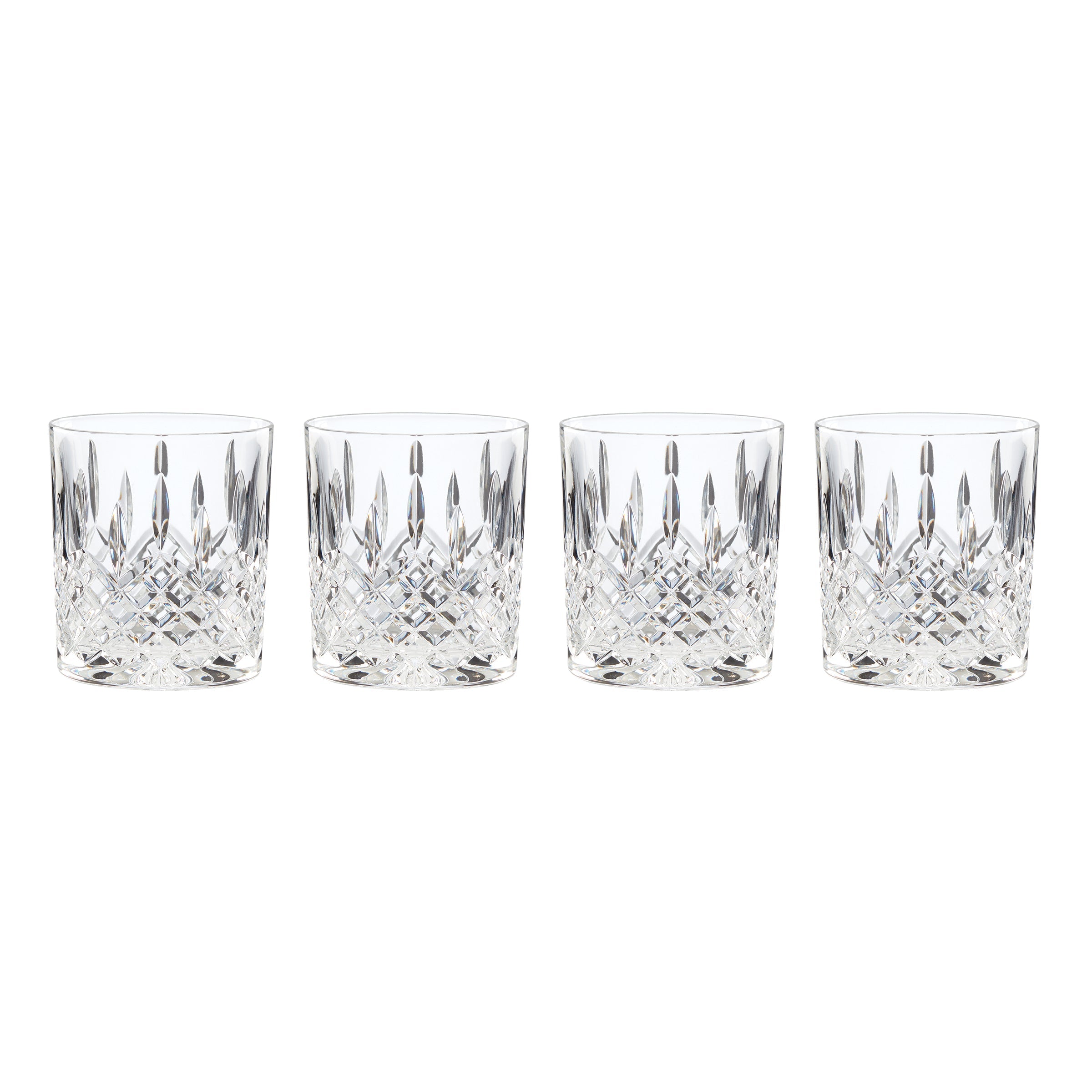Hamilton Crystal Double Old Fashion Glasses   Set Of 4