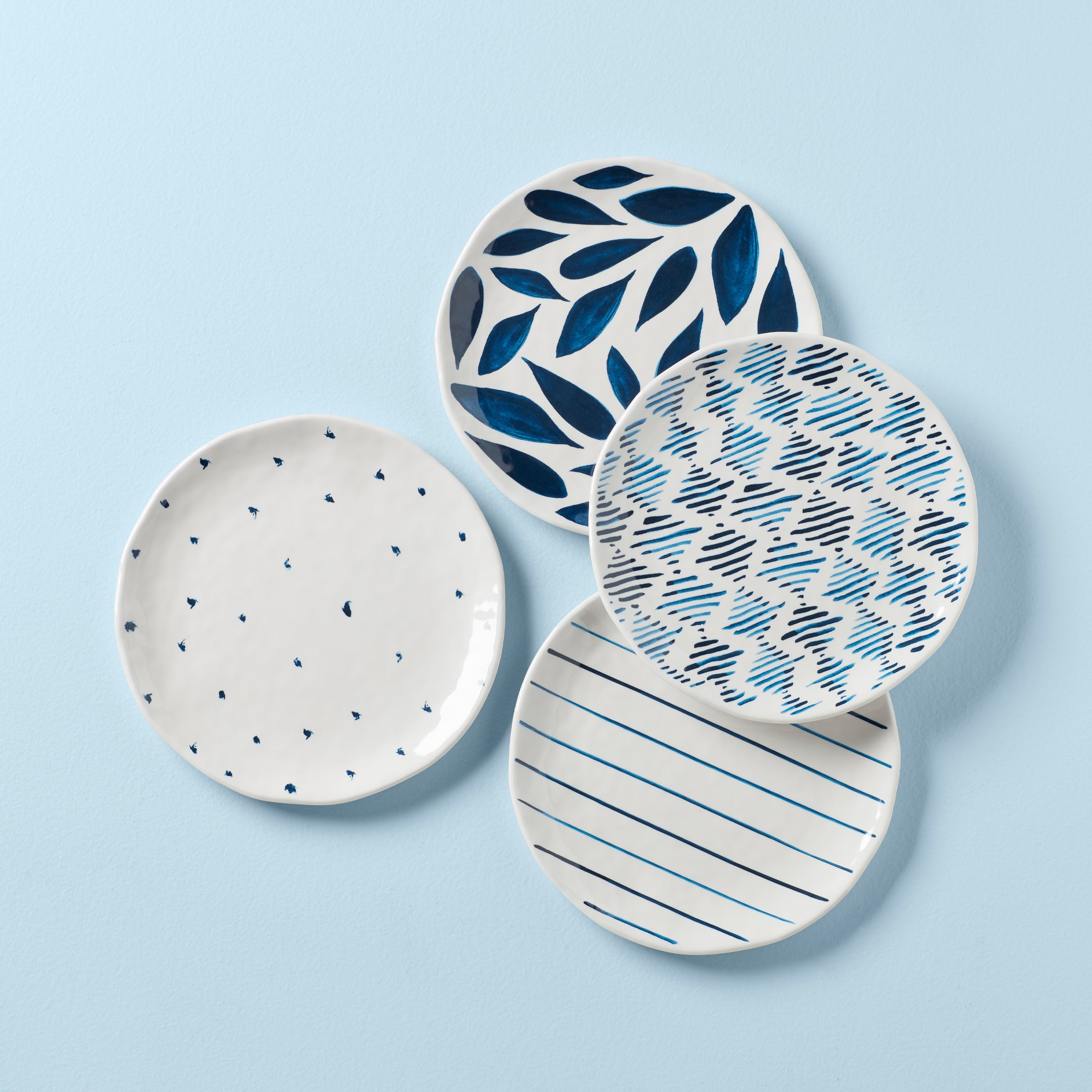 Blue Bay Melamine Assorted Accent Plates   Set of 4
