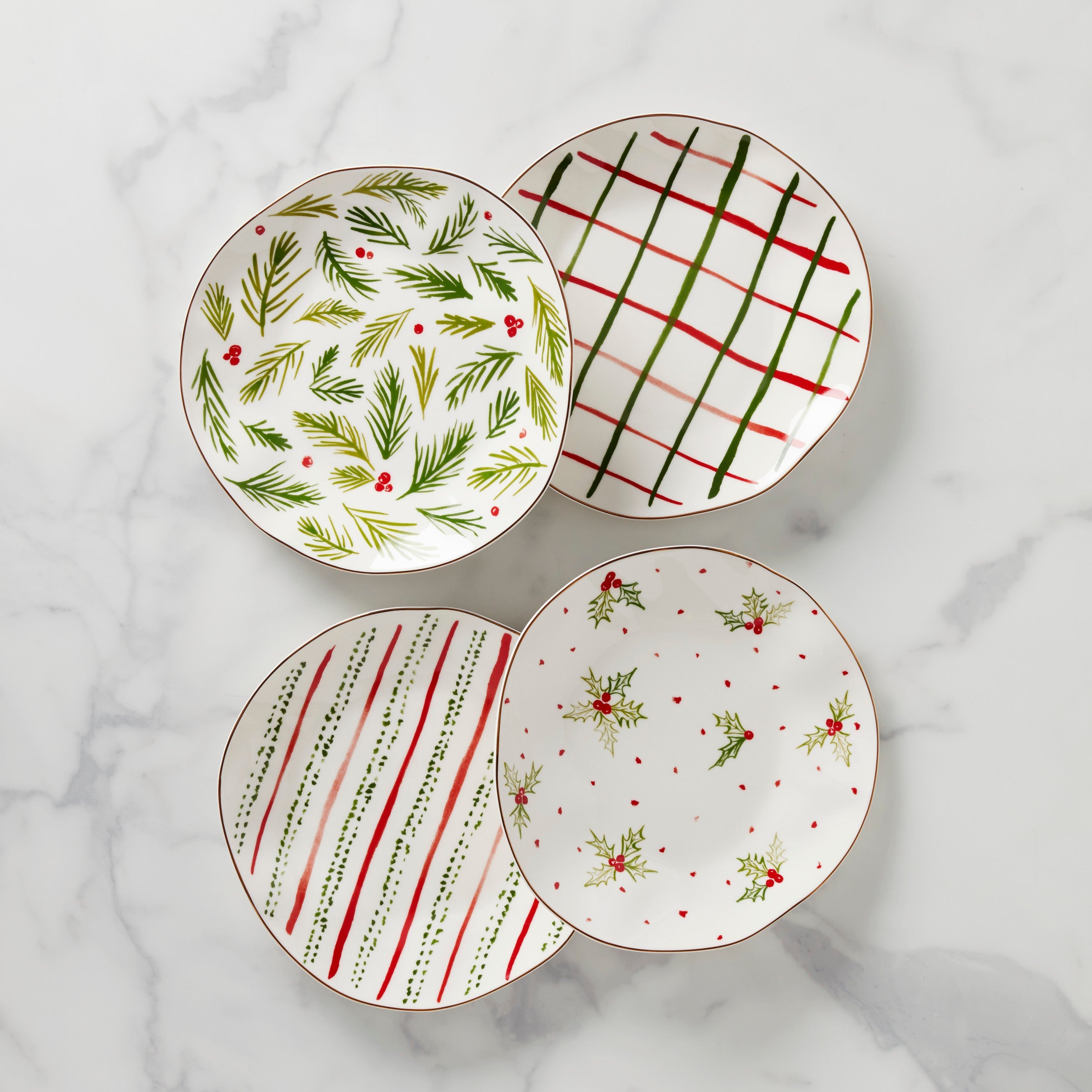 Bayberry Dessert Plates   Set of 4