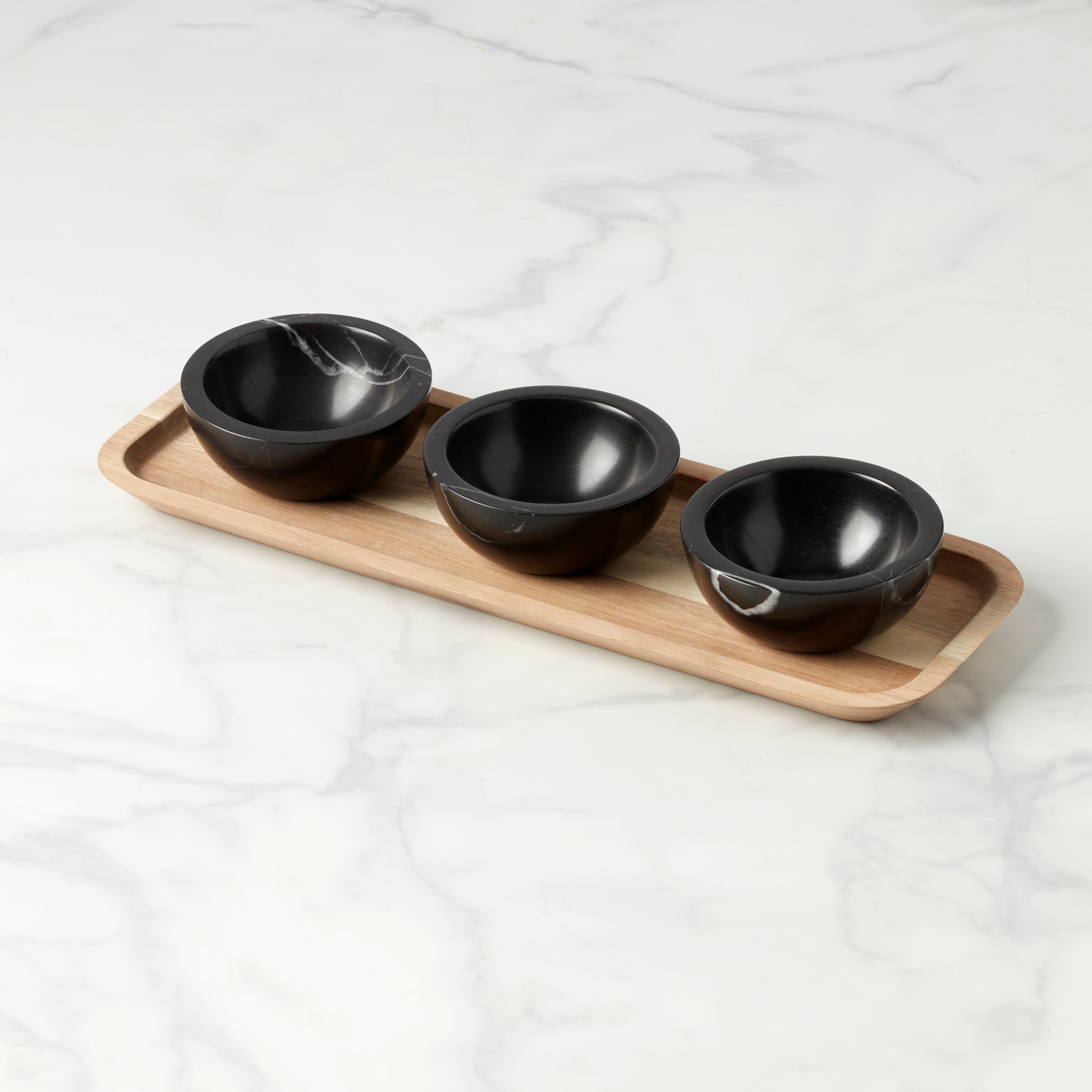 LX Collective Tray With 3 Dip Bowls