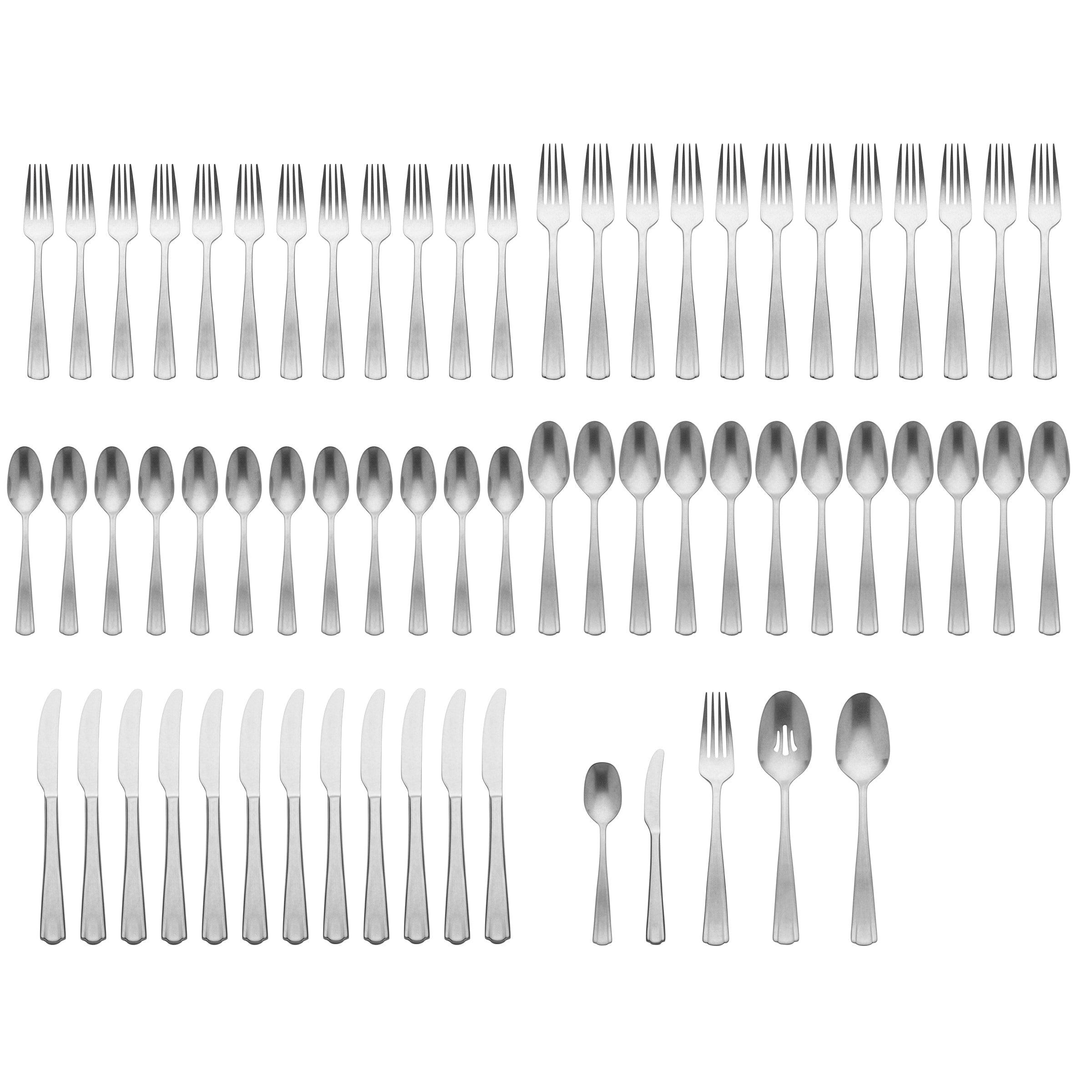 Alternative view of French Perle Scallop Vintage 65 Piece Flatware Set