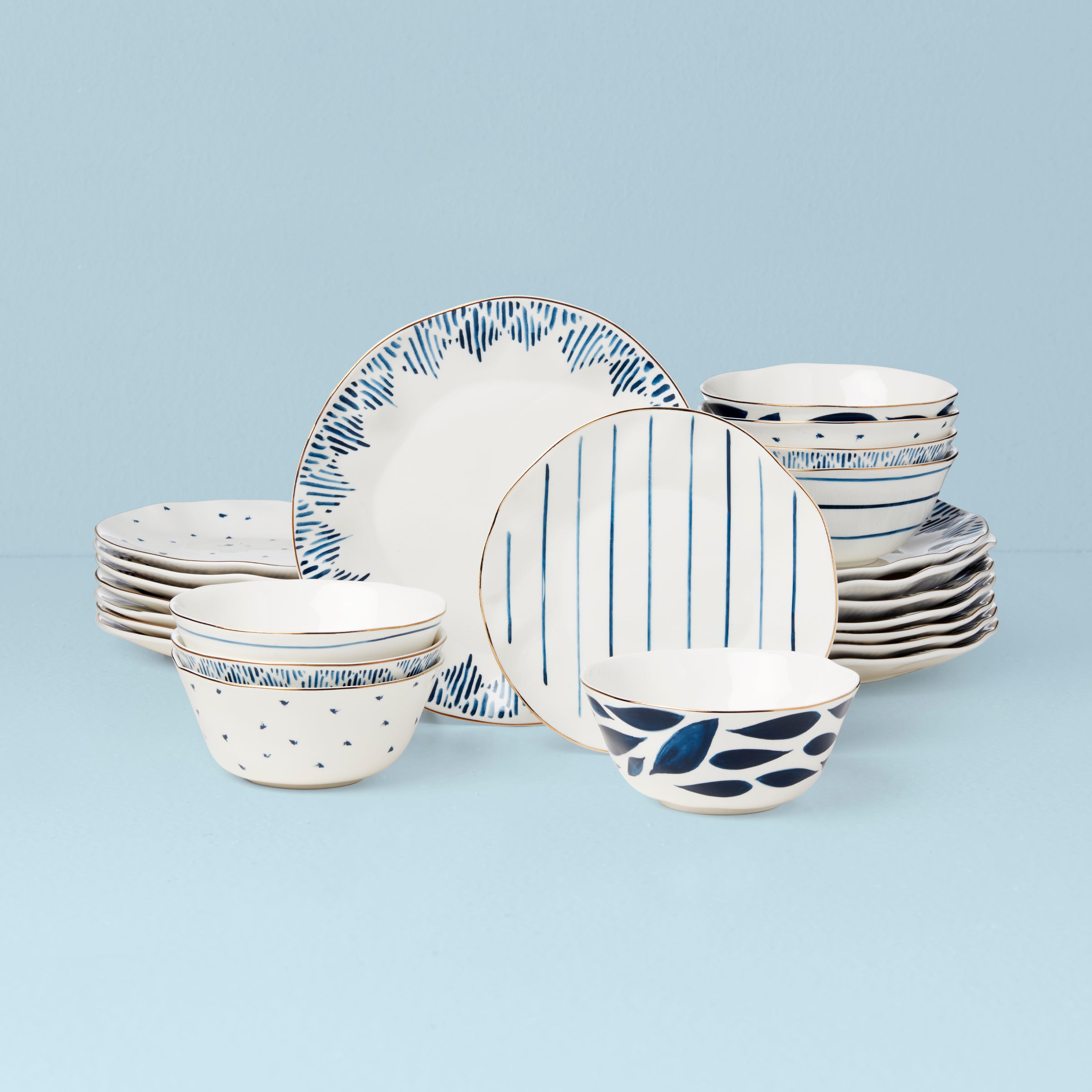 Blue Bay 24 Piece Dinnerware Set