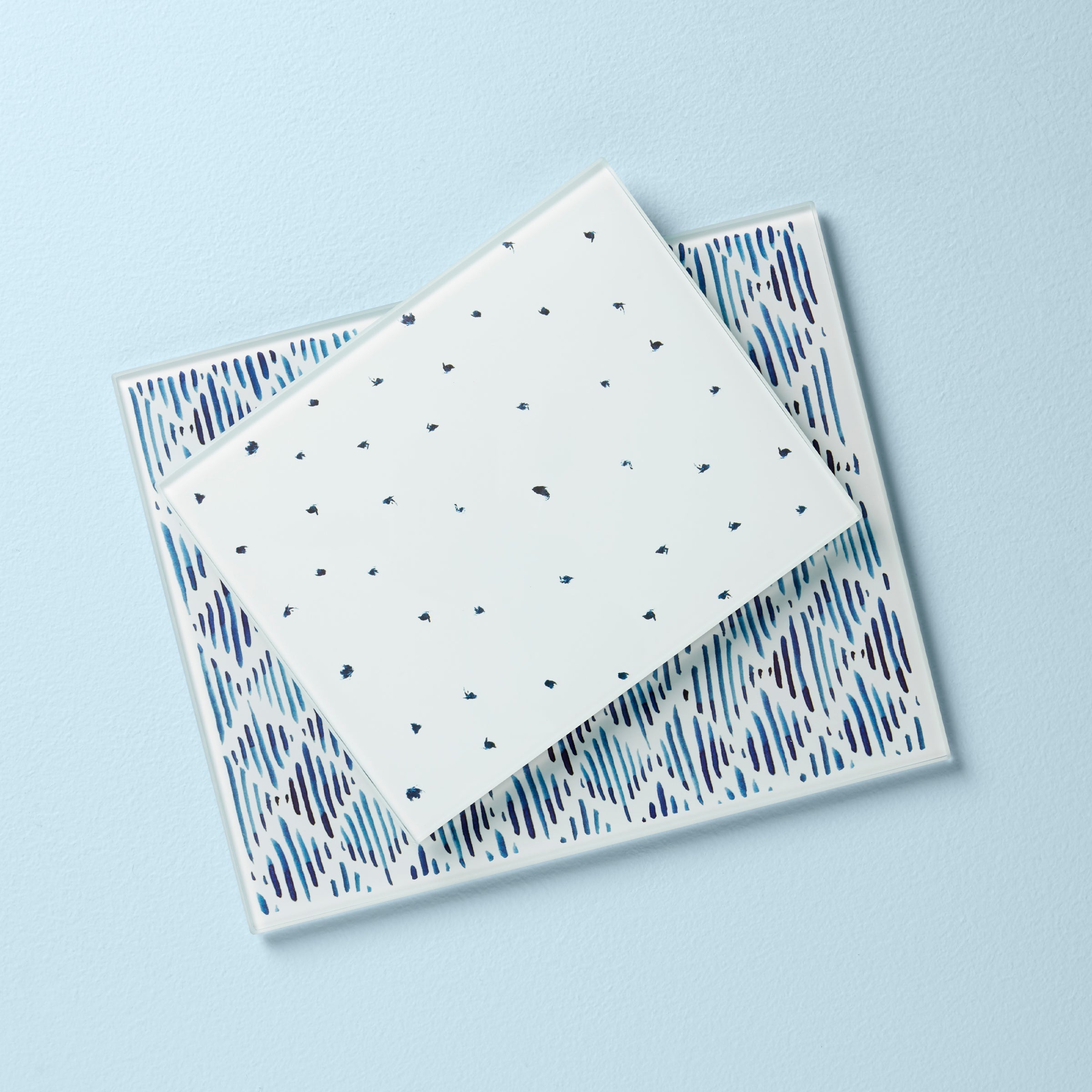 Blue Bay 2 Piece Glass Cutting Board Set