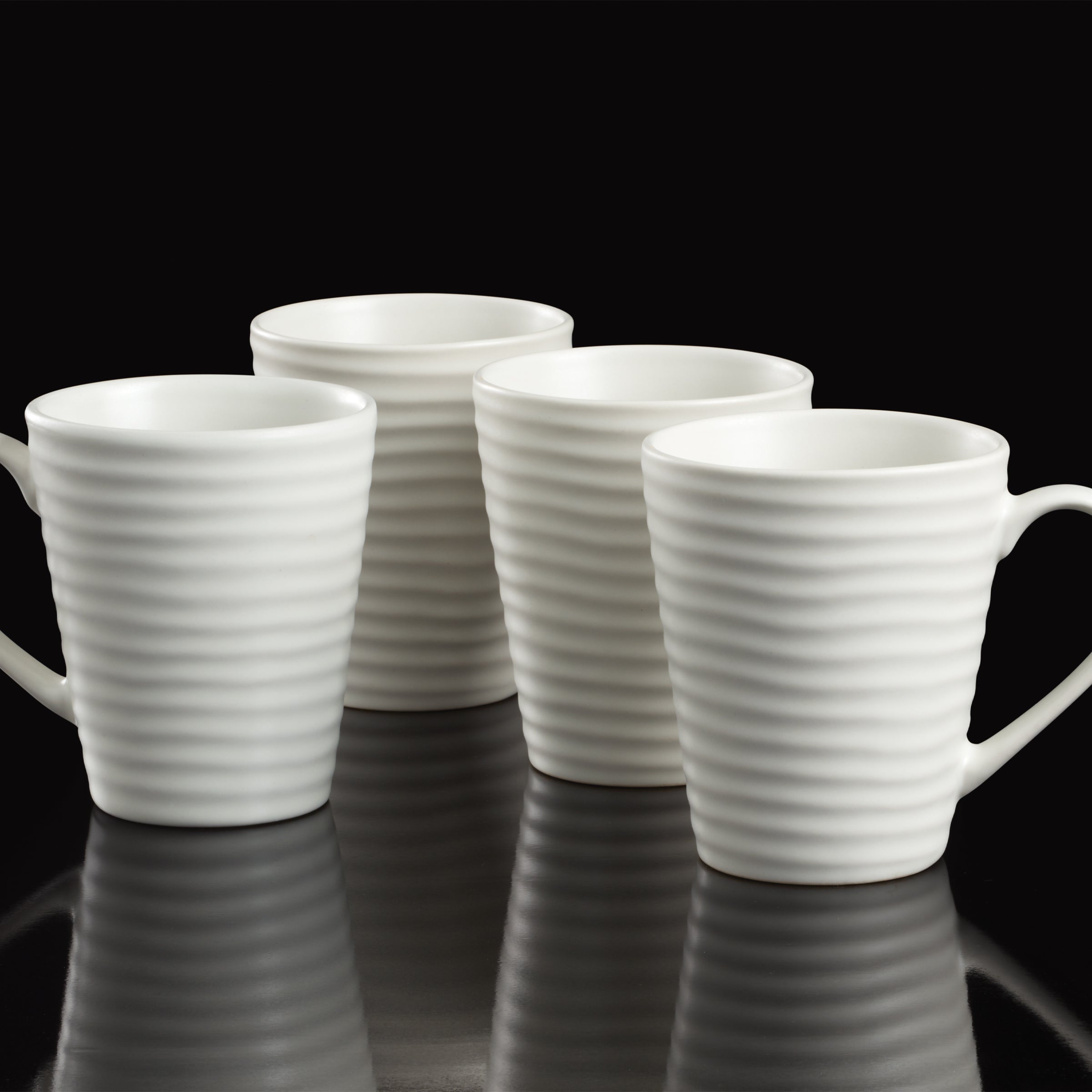 Ridge White Mugs Set of 4 - Image 3