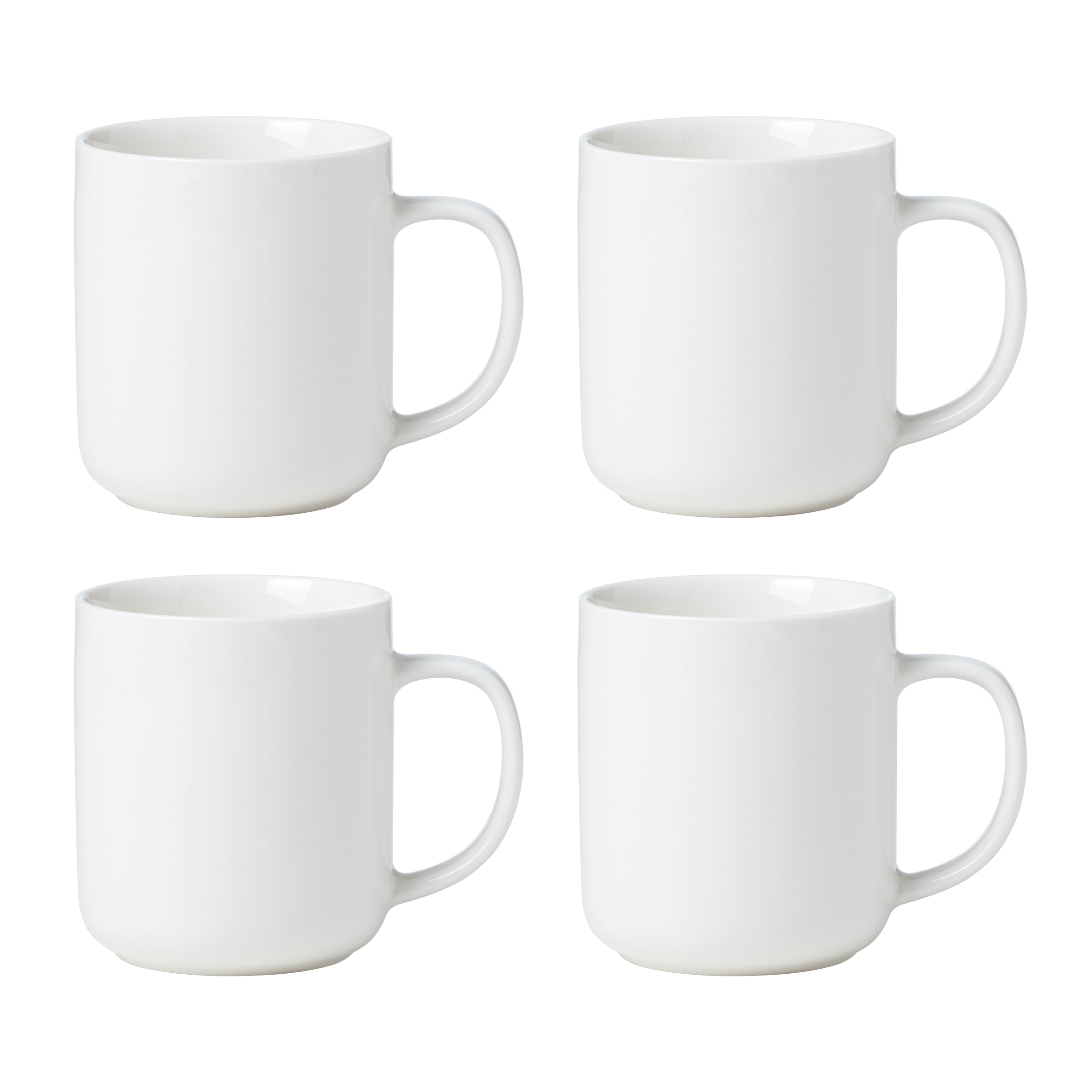 24 Seven White Mugs   Set of 4