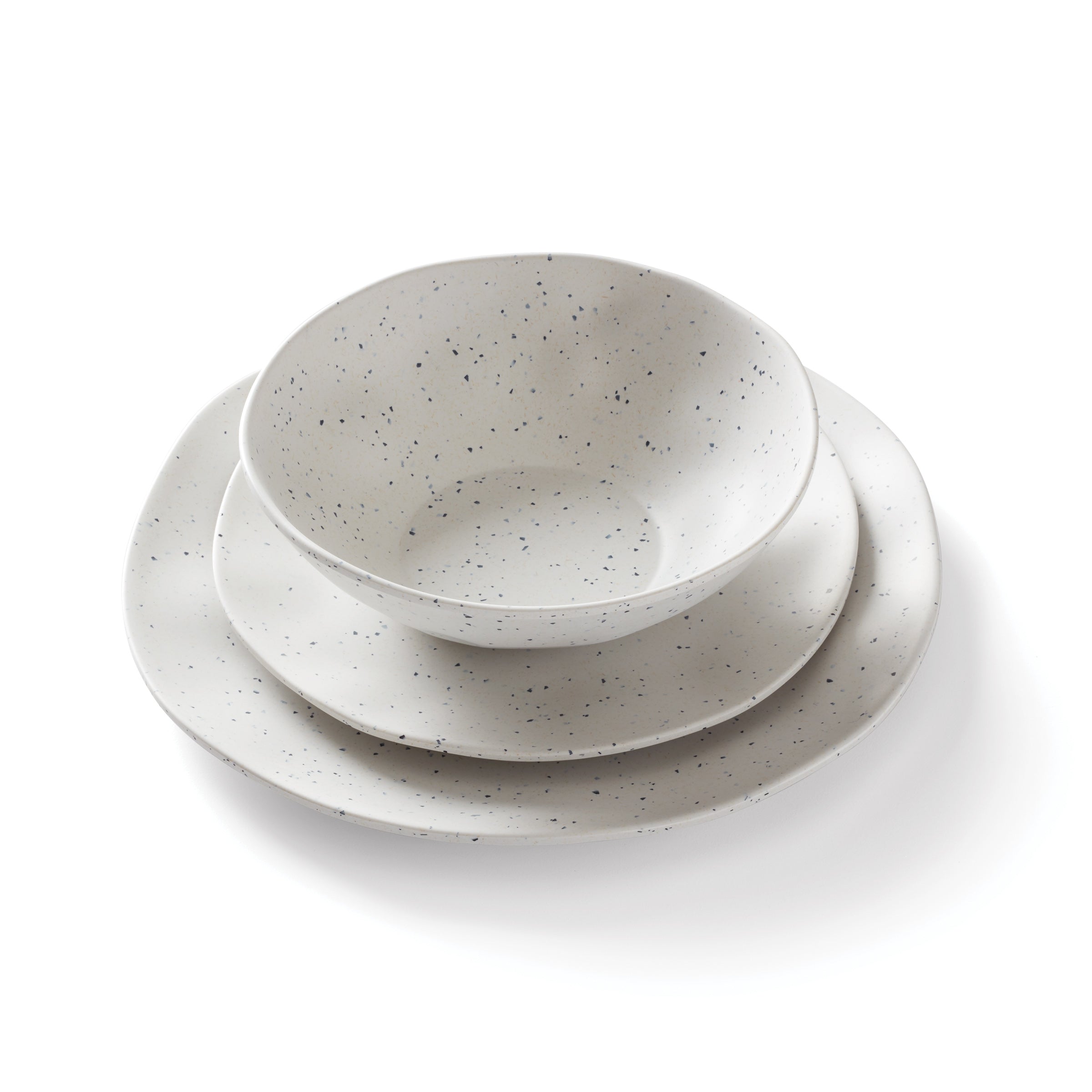 Terrazzo Melamine Cream 12 Piece Dinnerware Set - Image 14