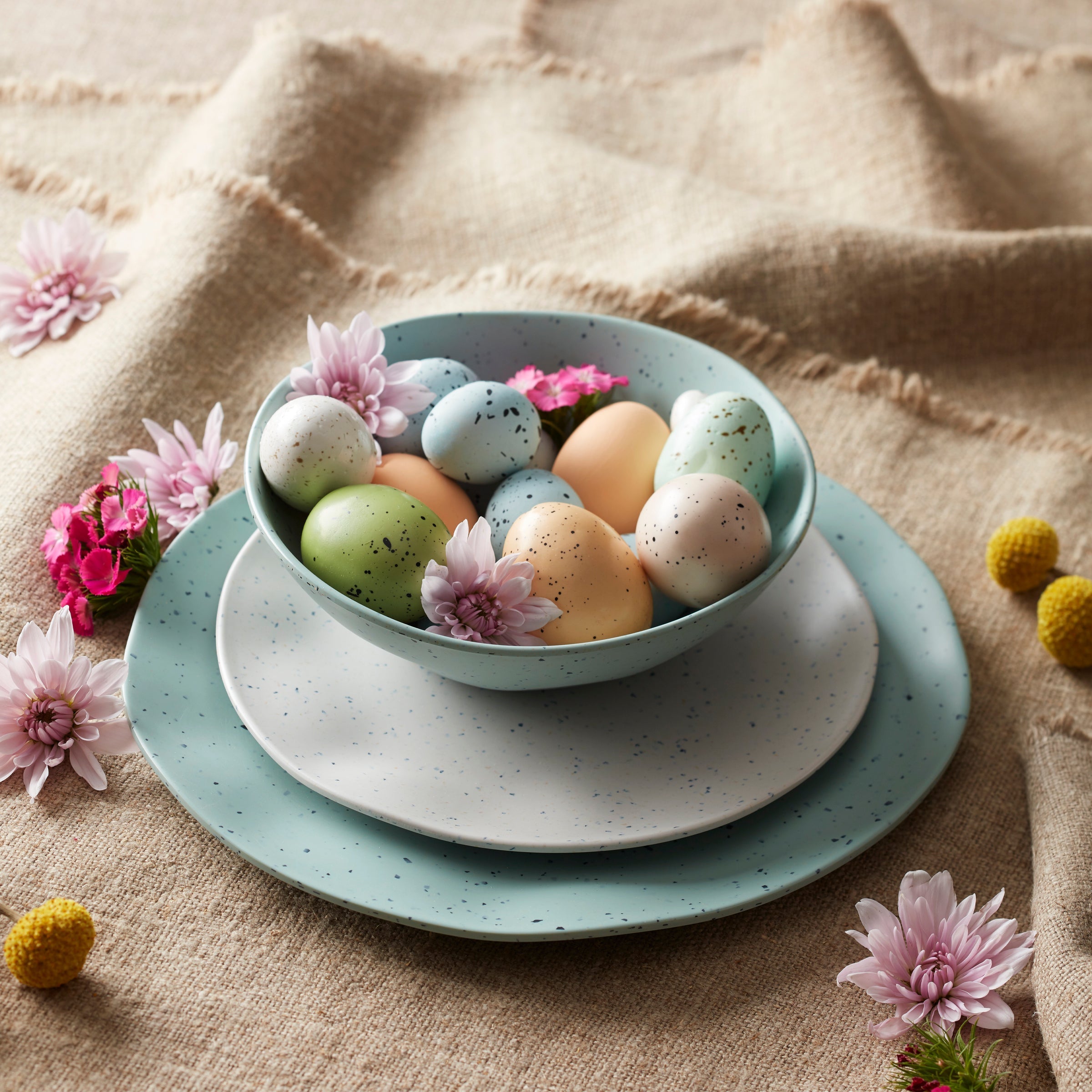 Terrazzo Melamine Cream 12 Piece Dinnerware Set - Image 8