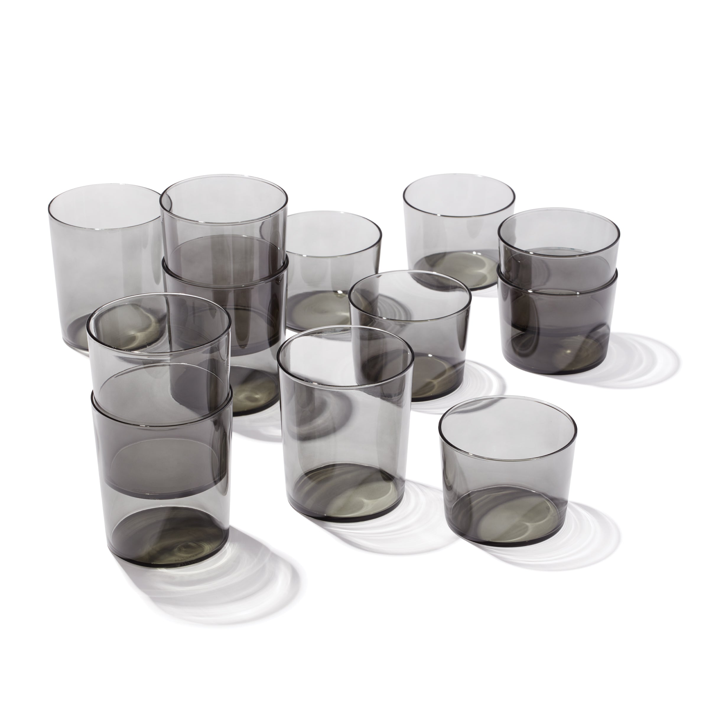 Stackables Smoke Short & Tall Glasses   Set Of 12