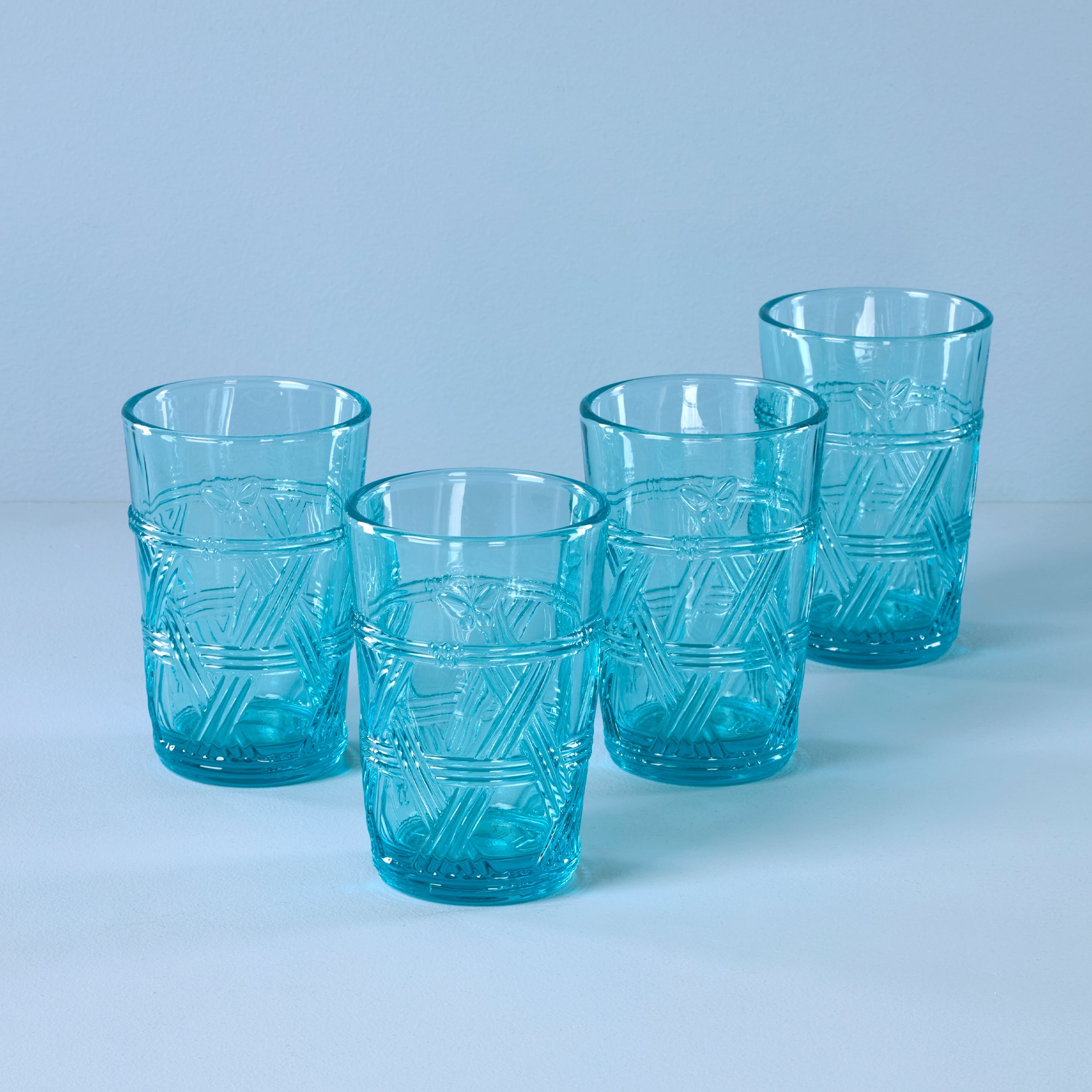 Butterfly Meadow Blue Tall Glasses   Set Of 4