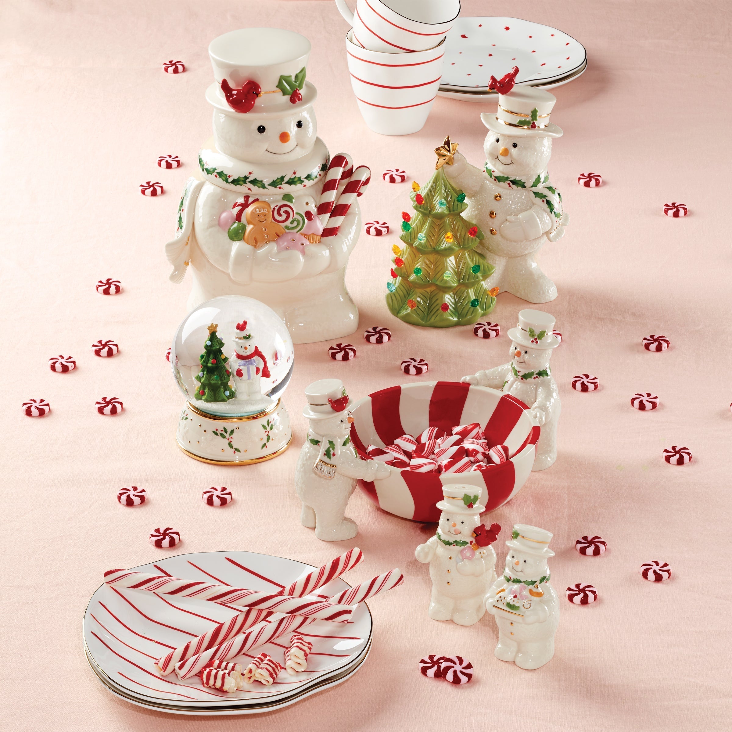 Alternative view of Happy Holly Days Snowman Cookie Jar