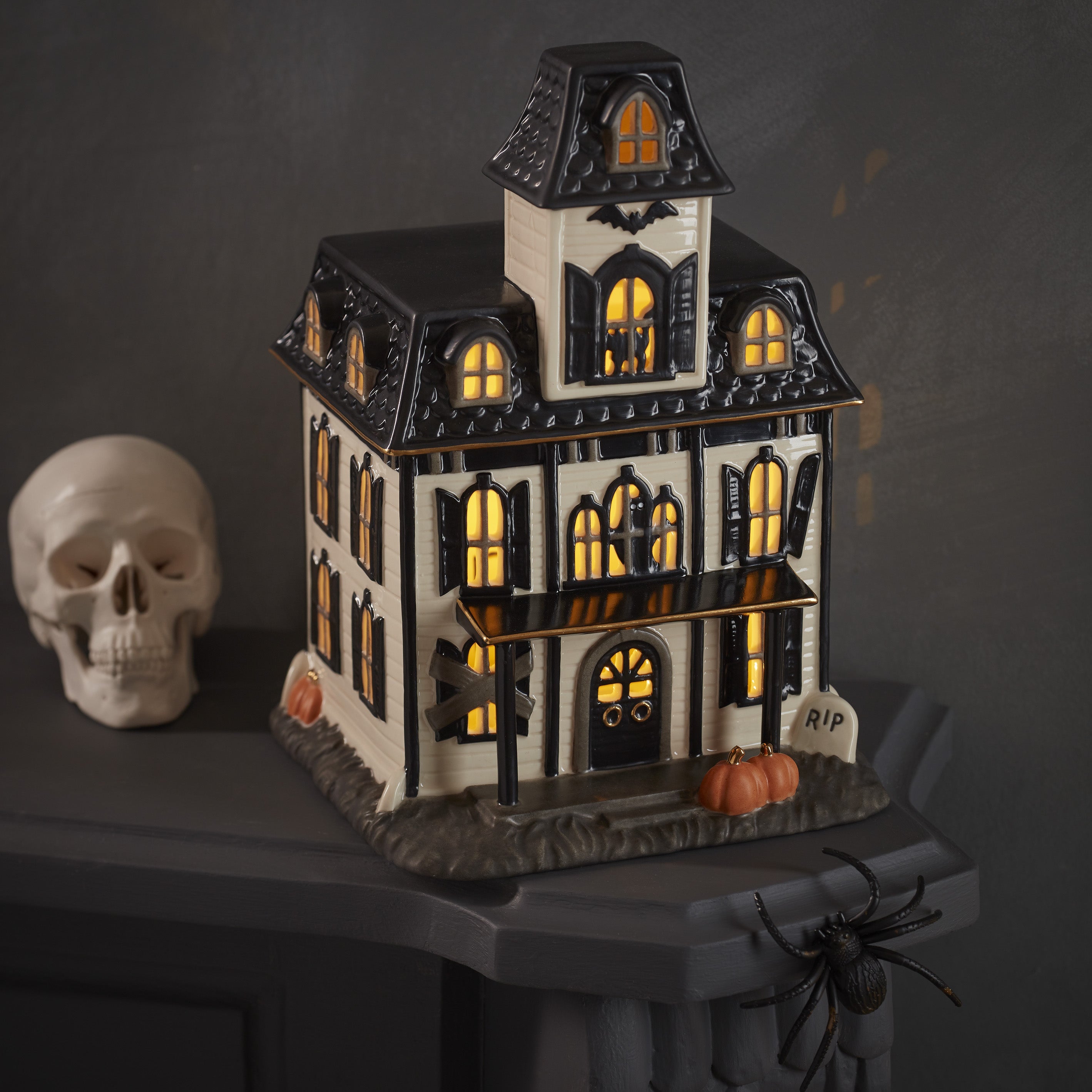 Vintage Halloween Lit House Figurine - Image 6