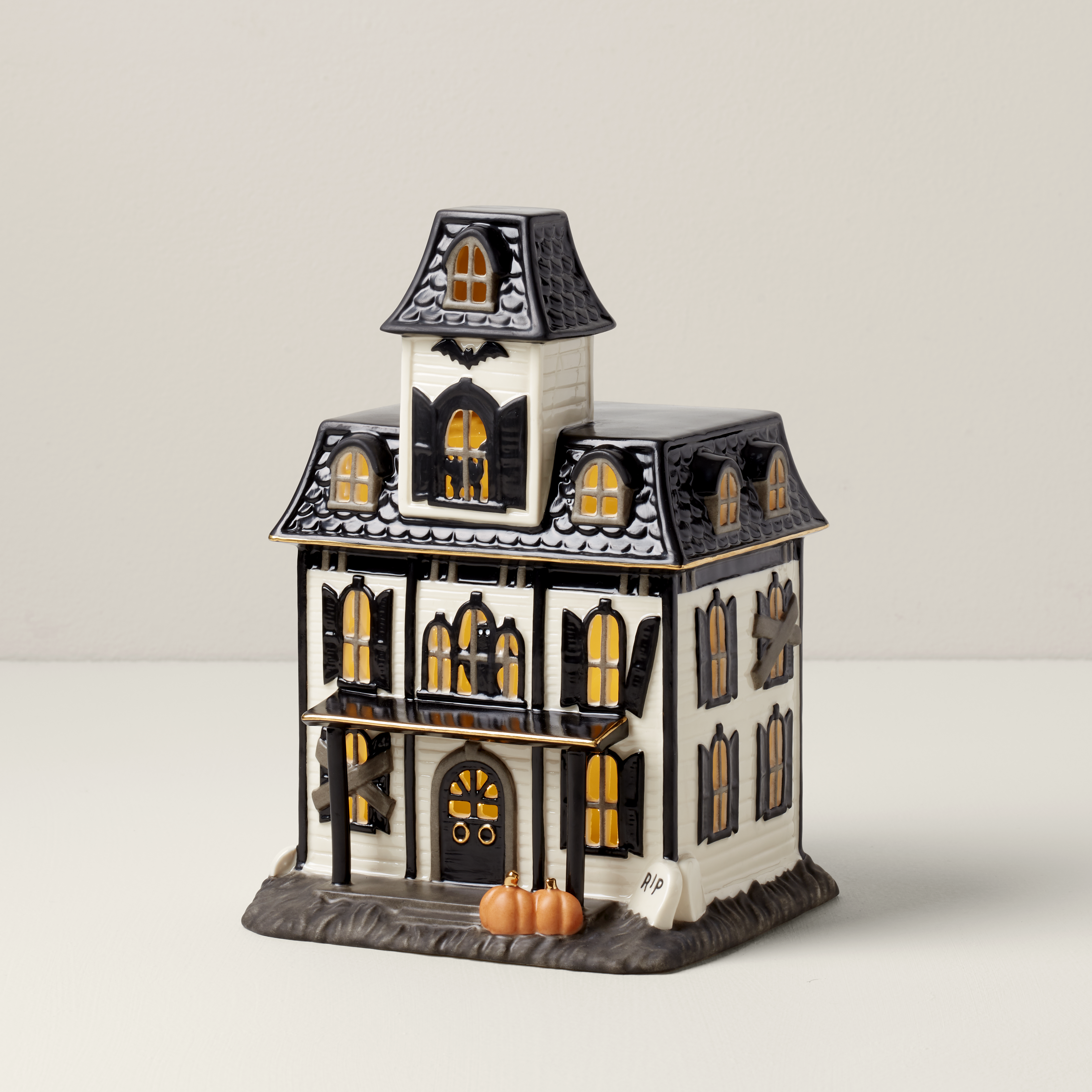 Alternative view of Vintage Halloween Lit House Figurine
