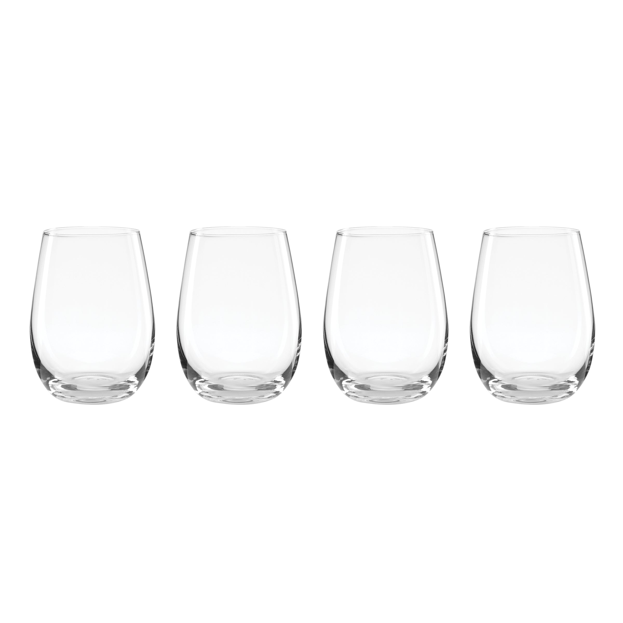 5 O'Clock Stemless Wine Glasses   Set Of 4